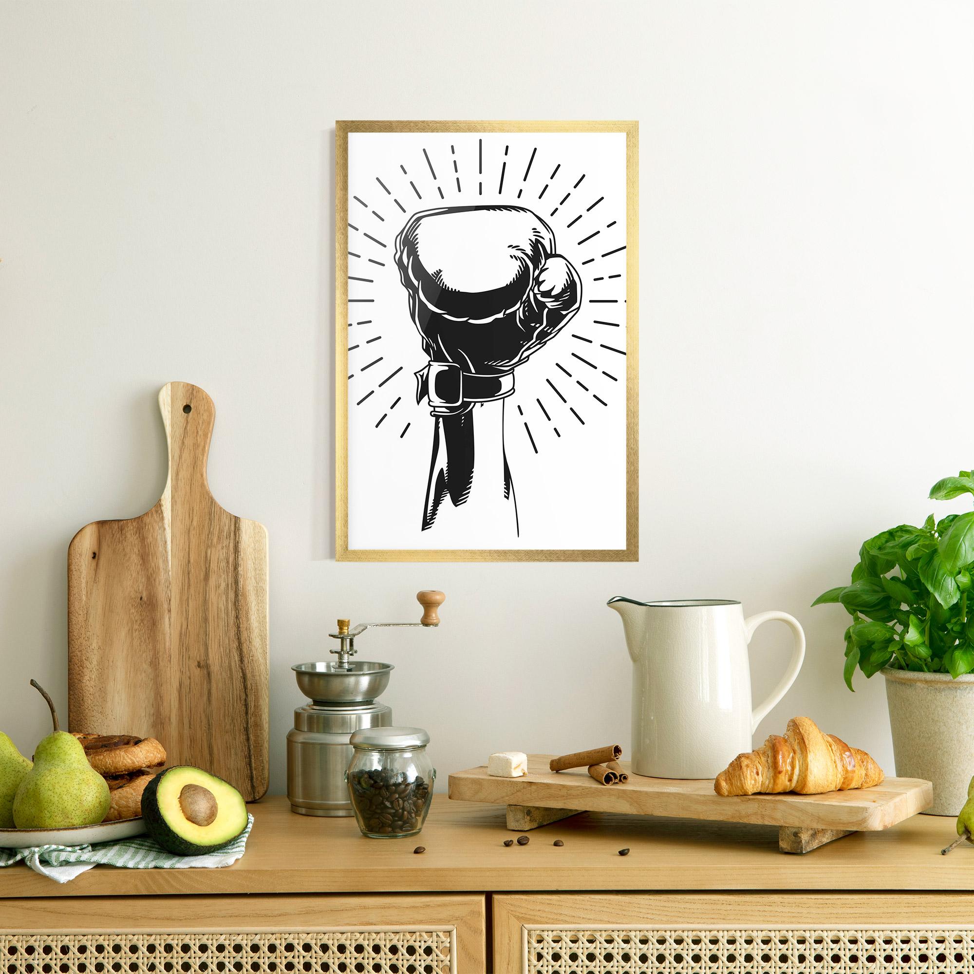 Keretezett Poszter White Hand Boxing mockup 8