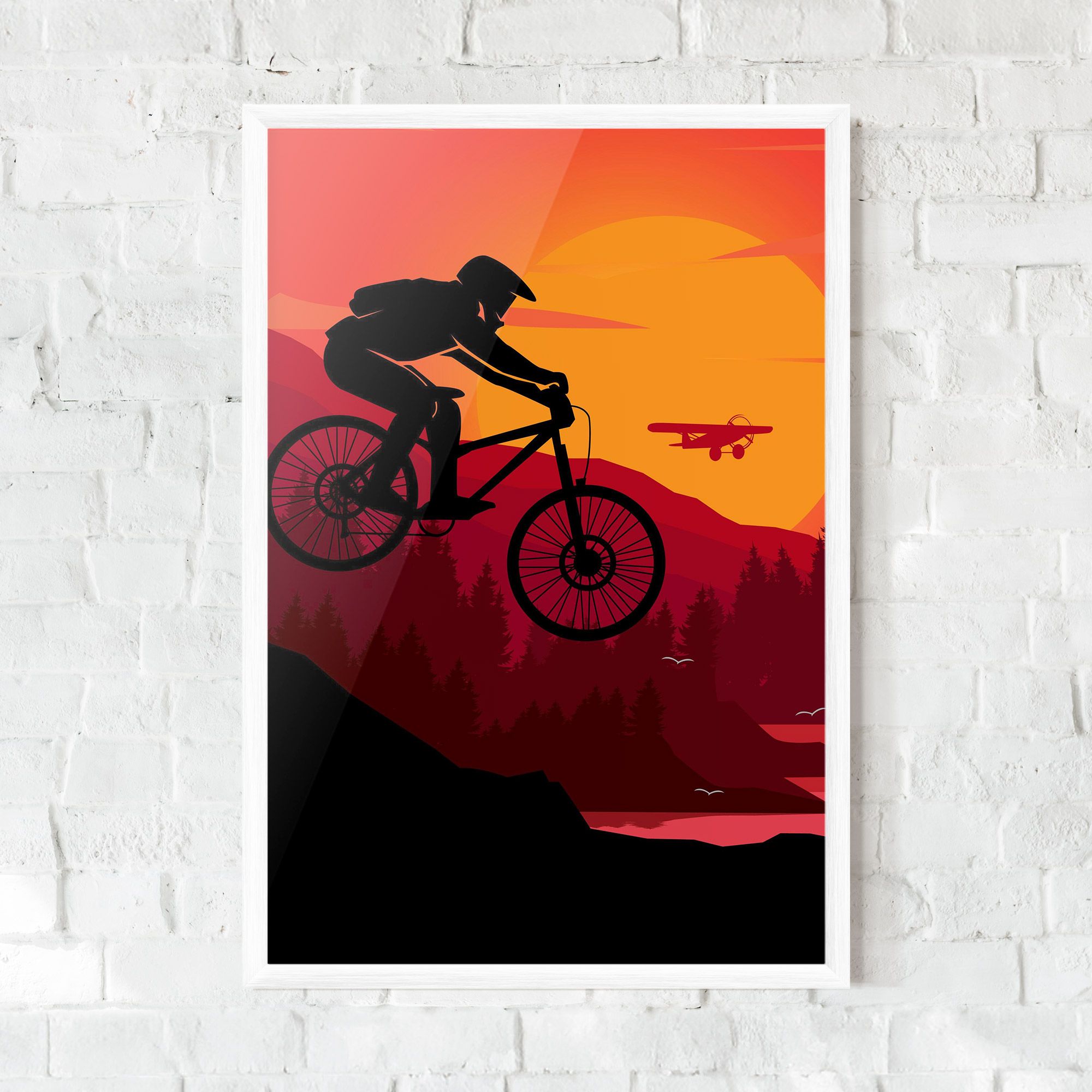 Mountain Bike Sunset mockup 0