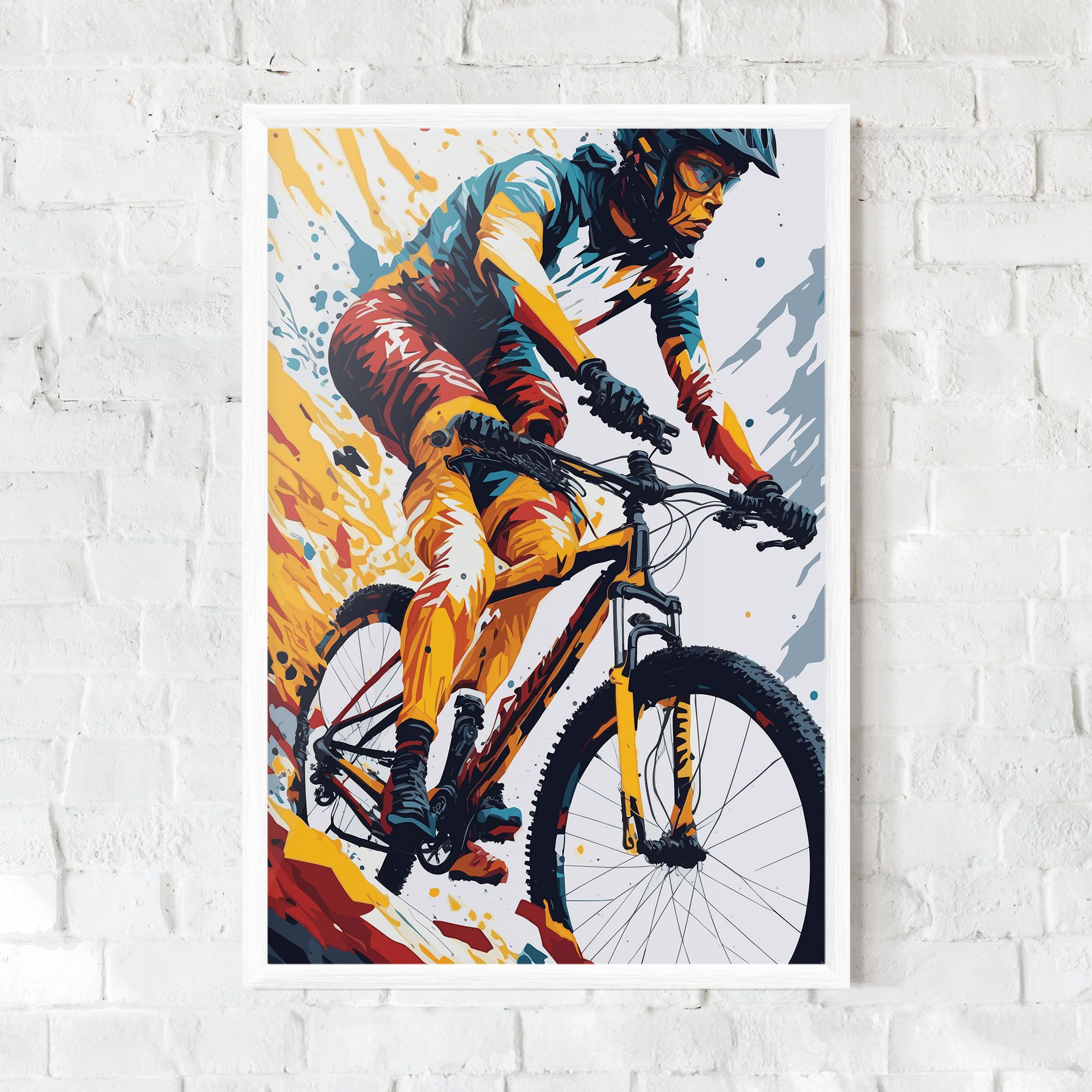 Yellow Bike Art mockup 0