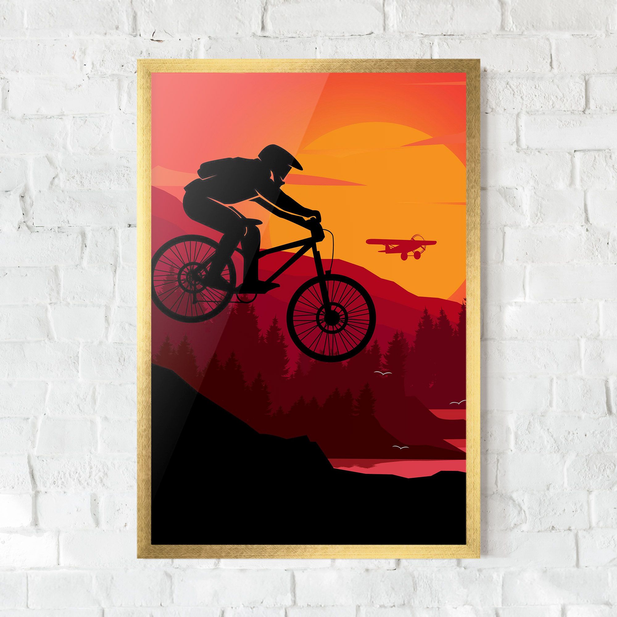 Mountain Bike Sunset mockup 0