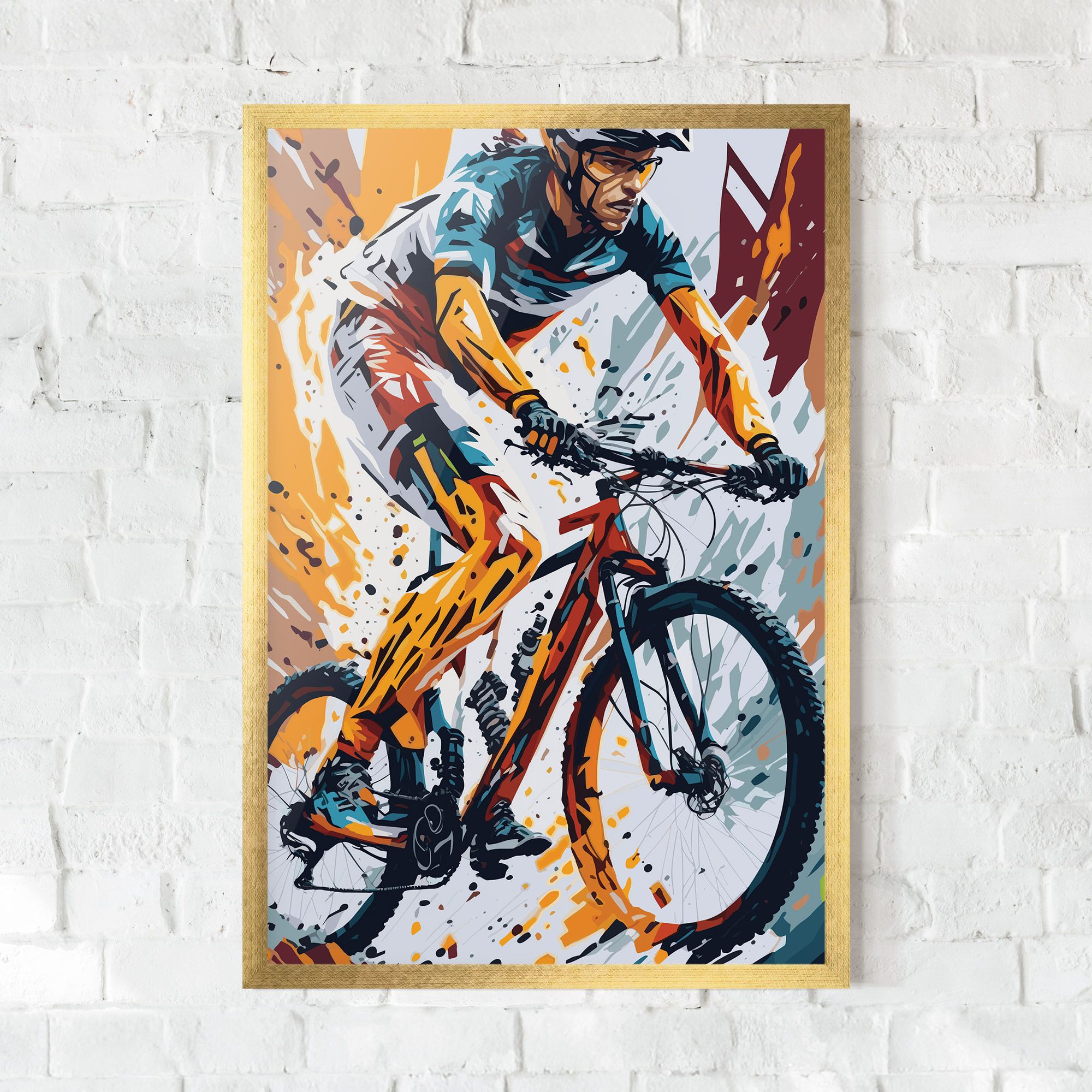 Orange Bike Art mockup 0