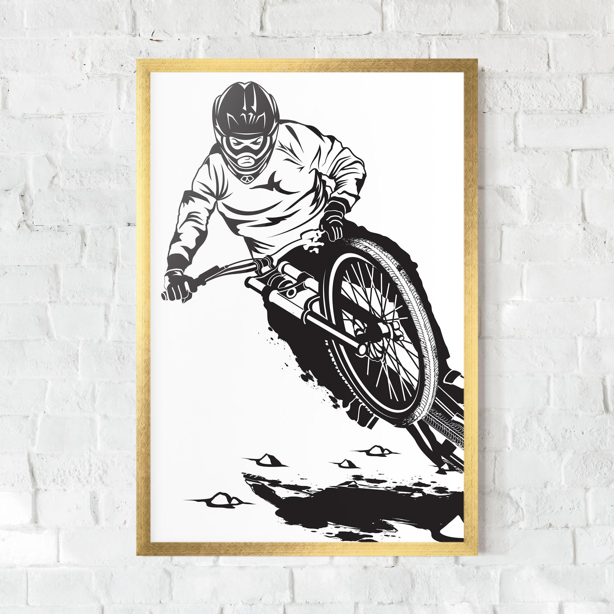 Keretezett Poszter Standing Downhill mockup 0