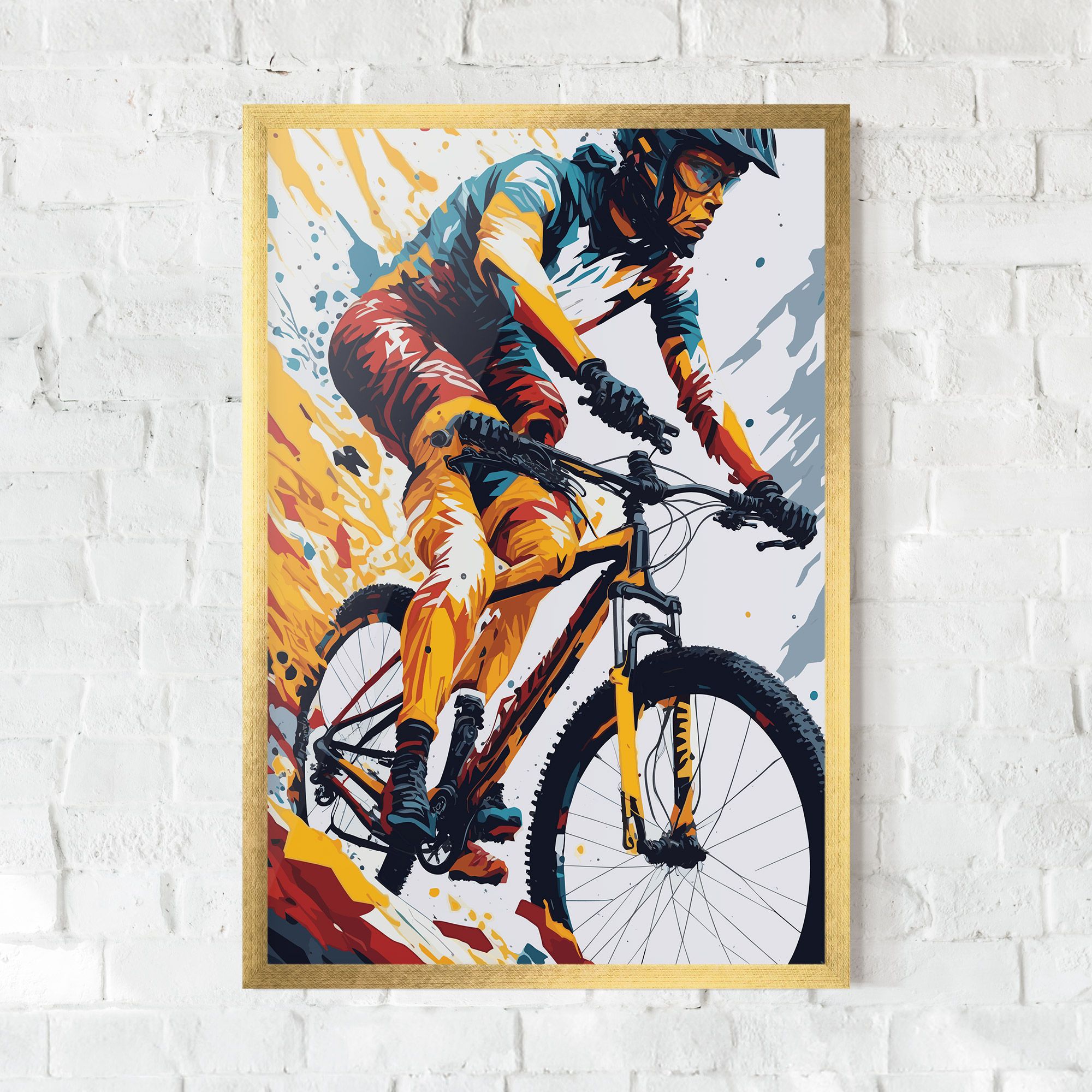 Yellow Bike Art mockup 0