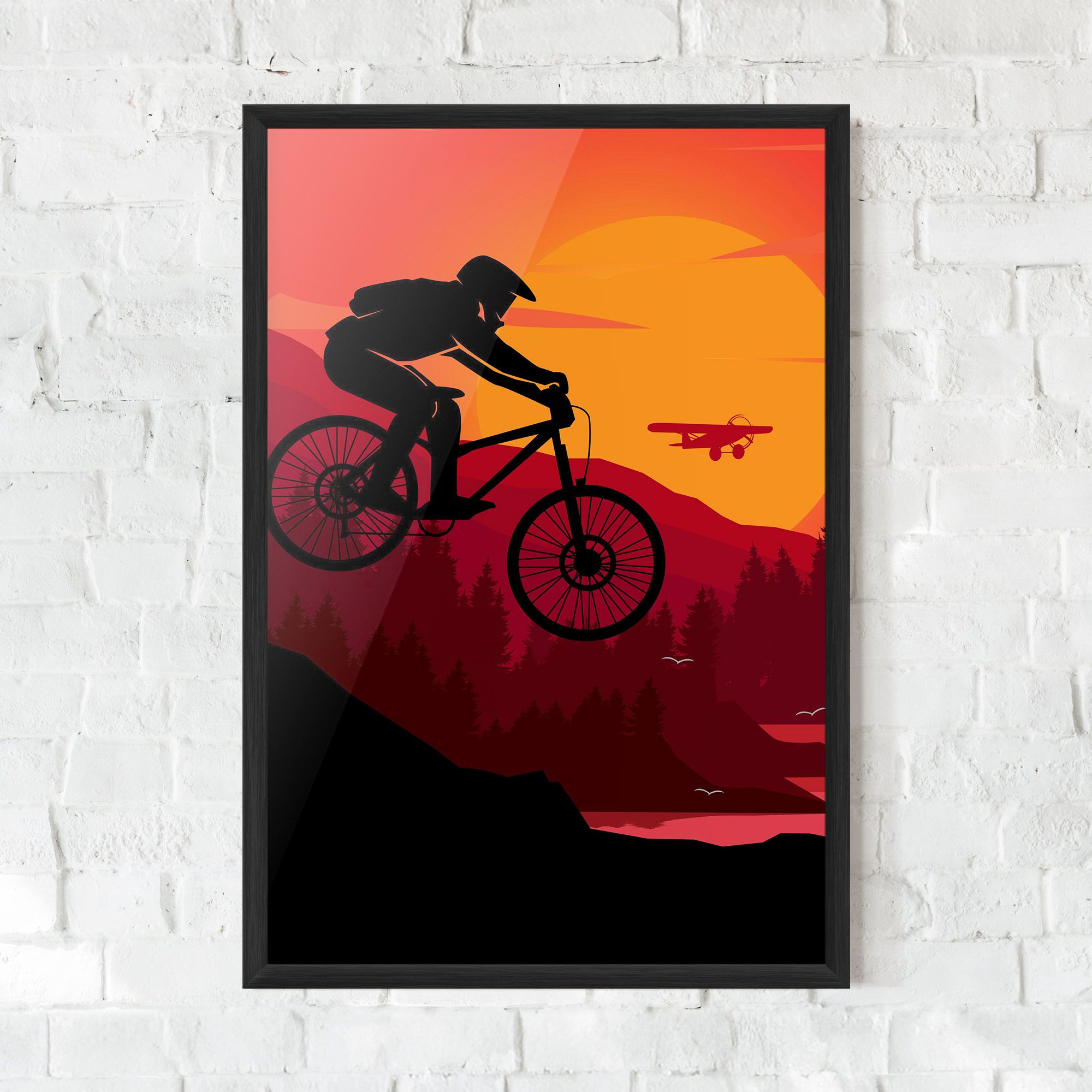 Mountain Bike Sunset mockup 0