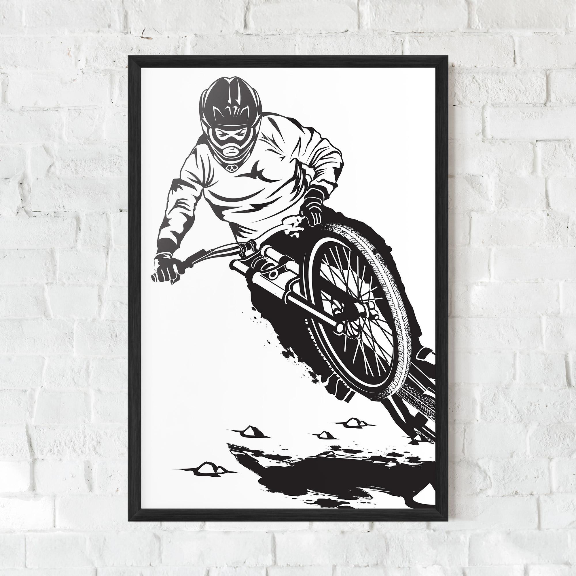 Keretezett Poszter Standing Downhill mockup 0