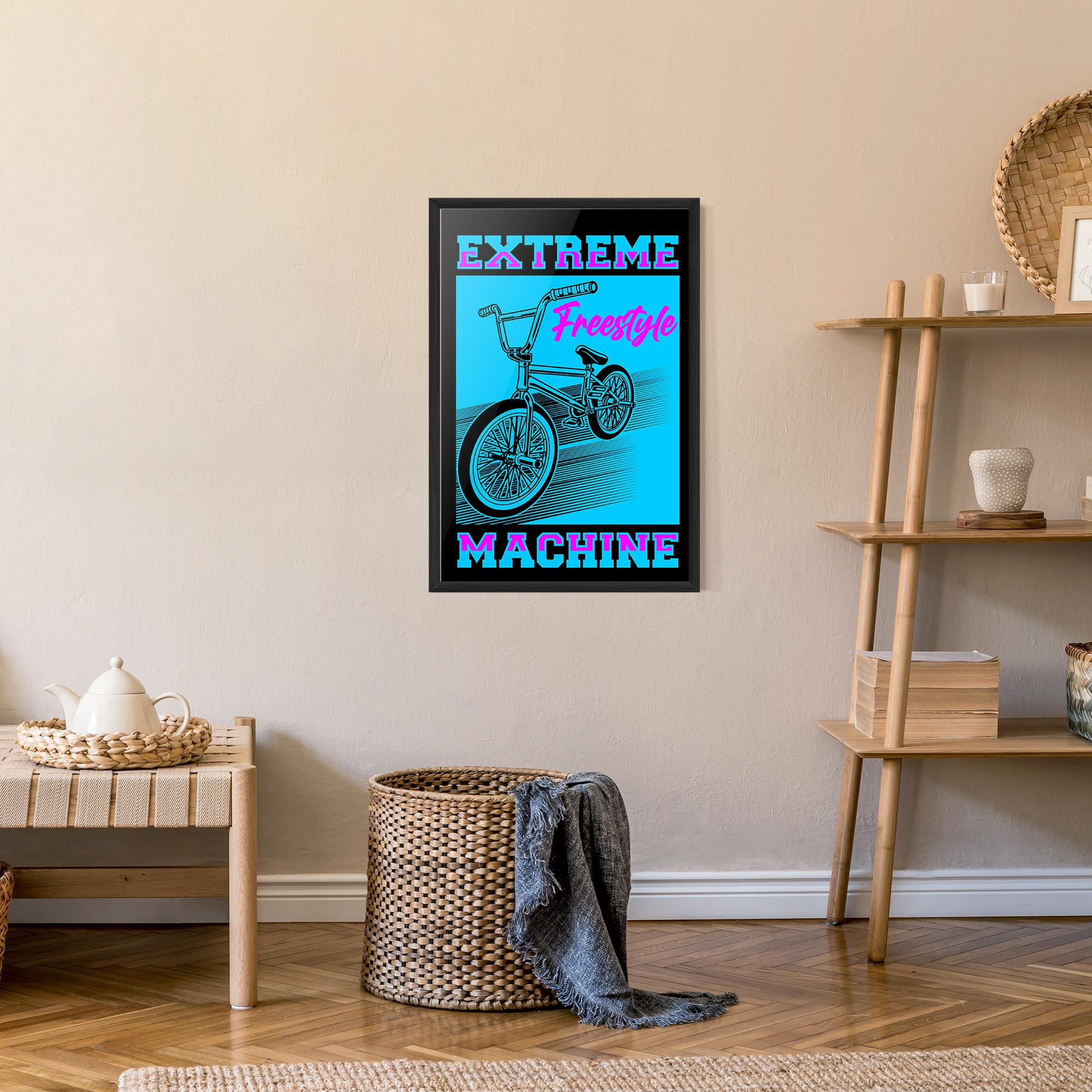 Keretezett Poszter Extreme Machine mockup 9