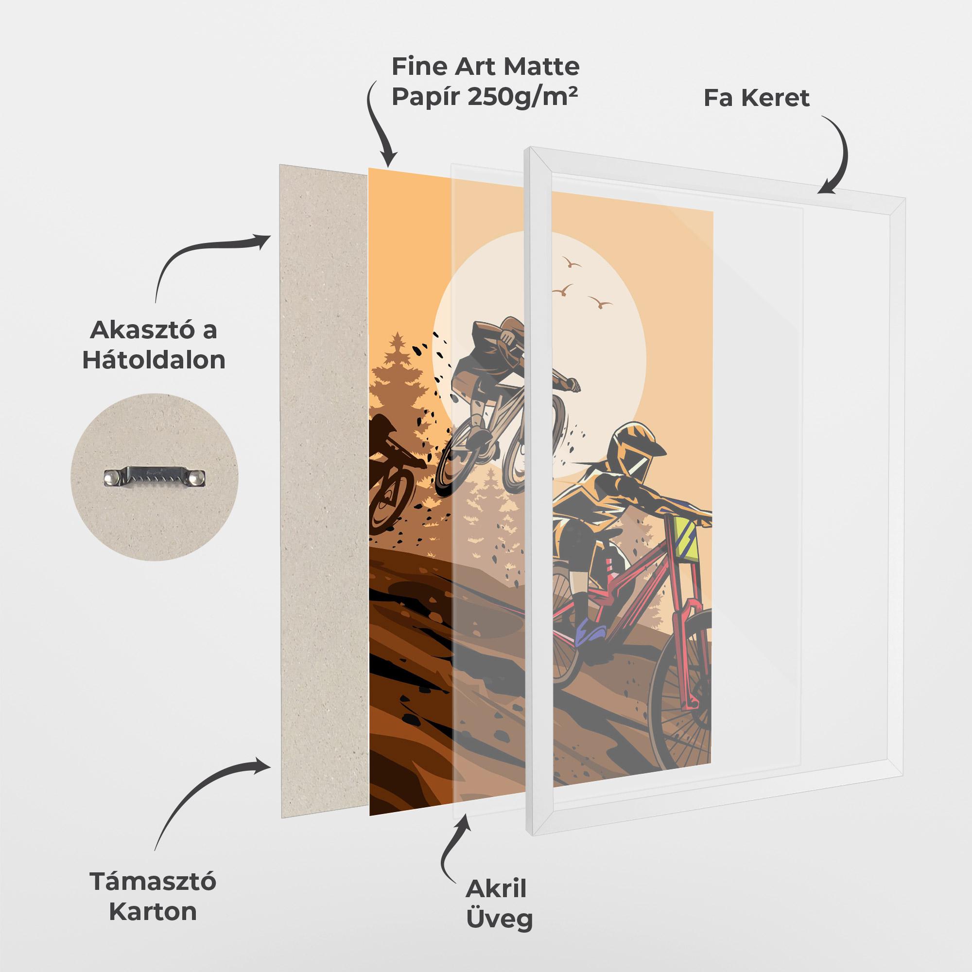 Keretezett Poszter Downhill Bike mockup 1