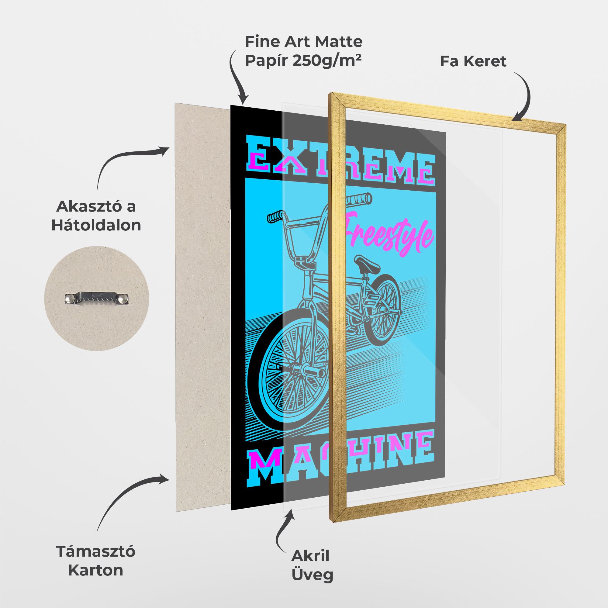Keretezett Poszter Extreme Machine mockup 1