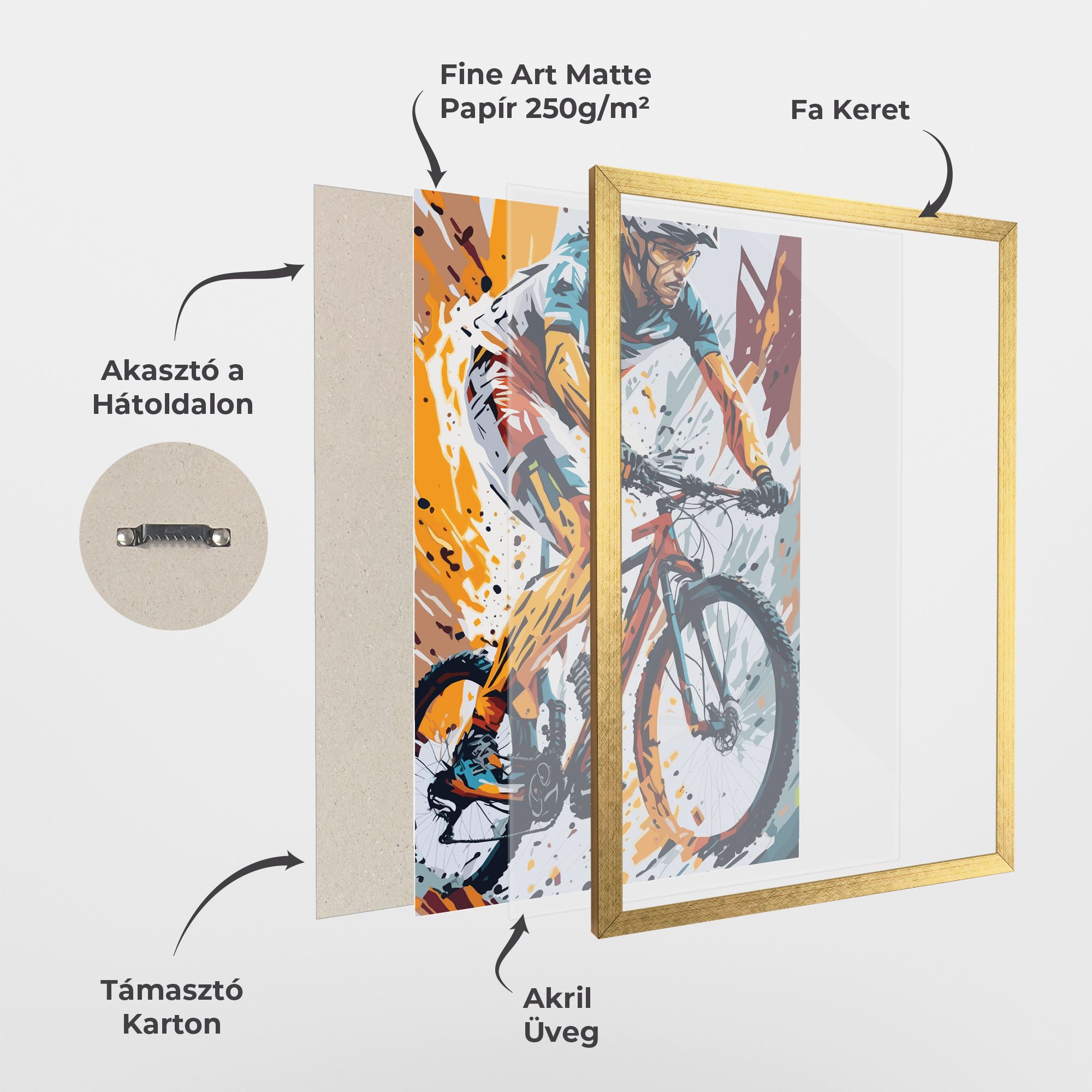 Orange Bike Art mockup 1