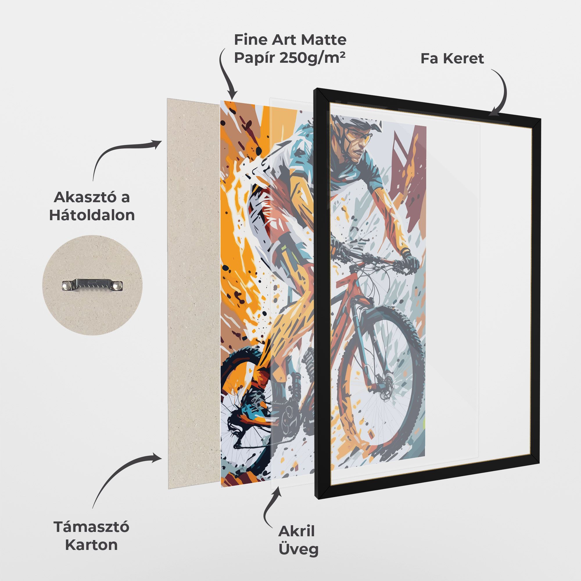 Orange Bike Art mockup 1