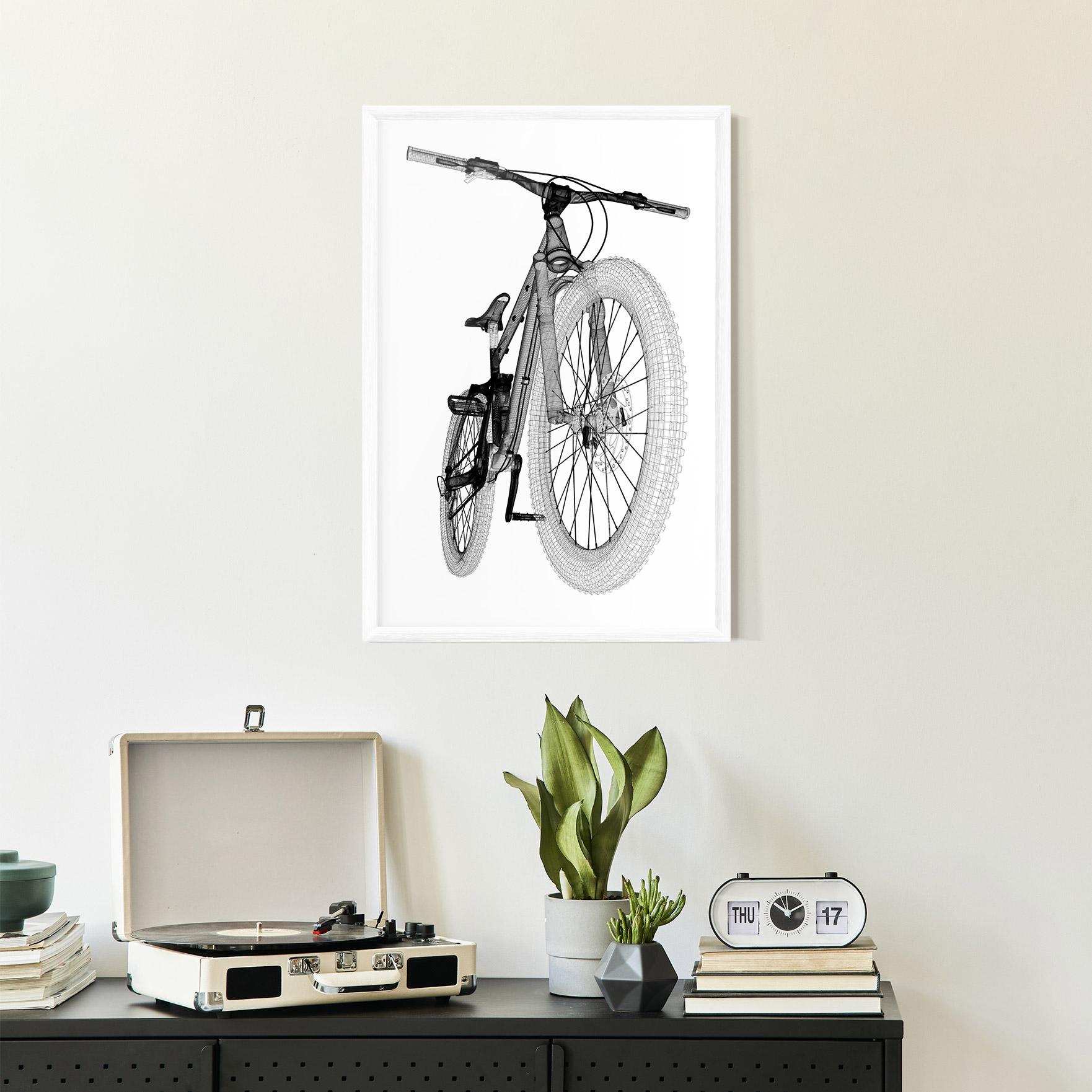 Keretezett Poszter Mountain Bicycle 3d Model mockup 2
