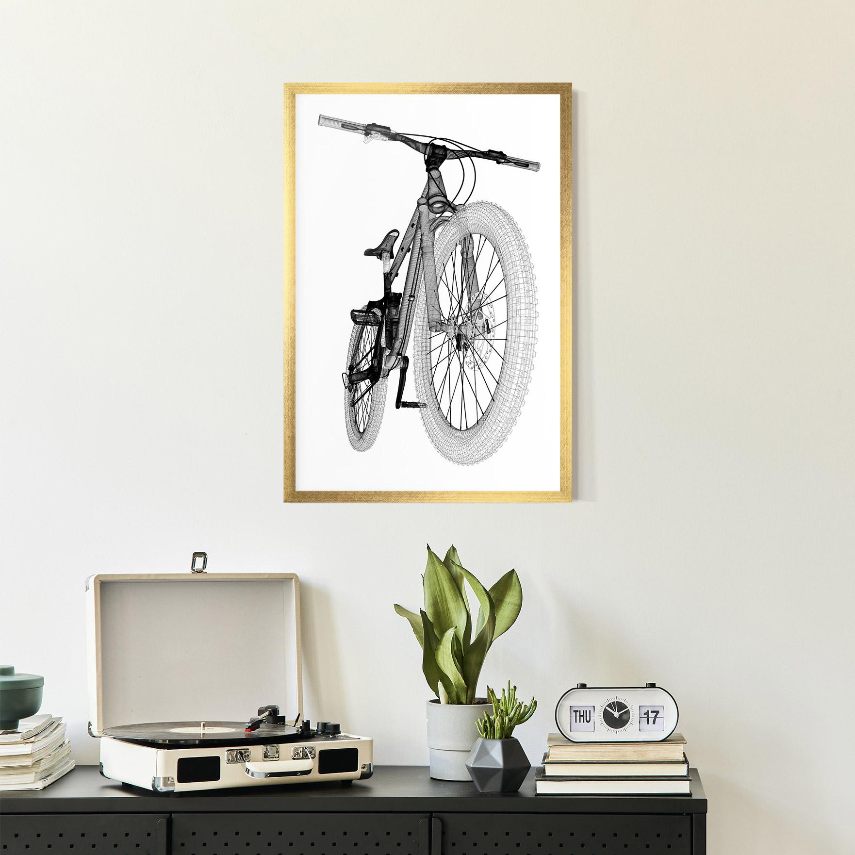 Keretezett Poszter Mountain Bicycle 3d Model mockup 2