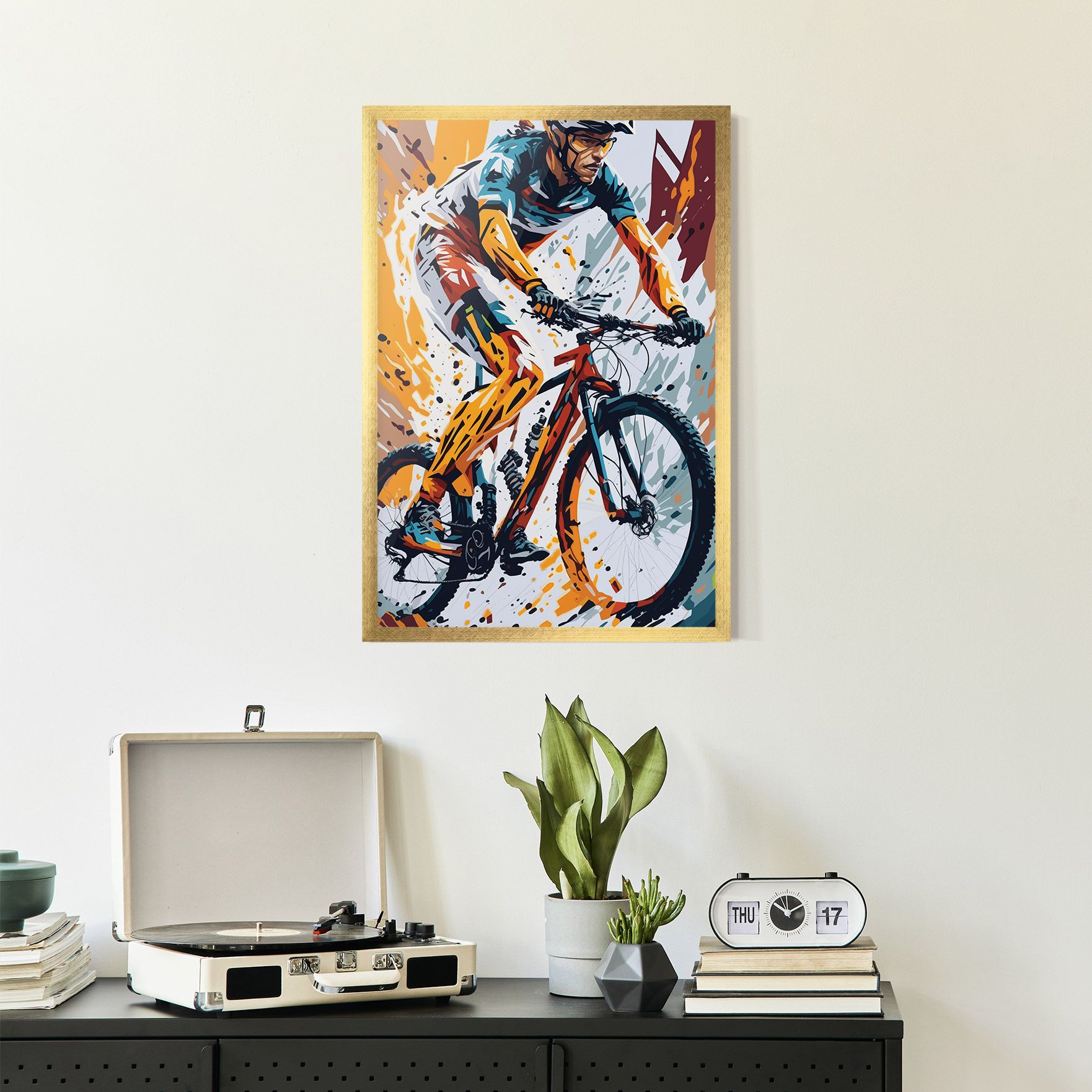 Orange Bike Art mockup 2
