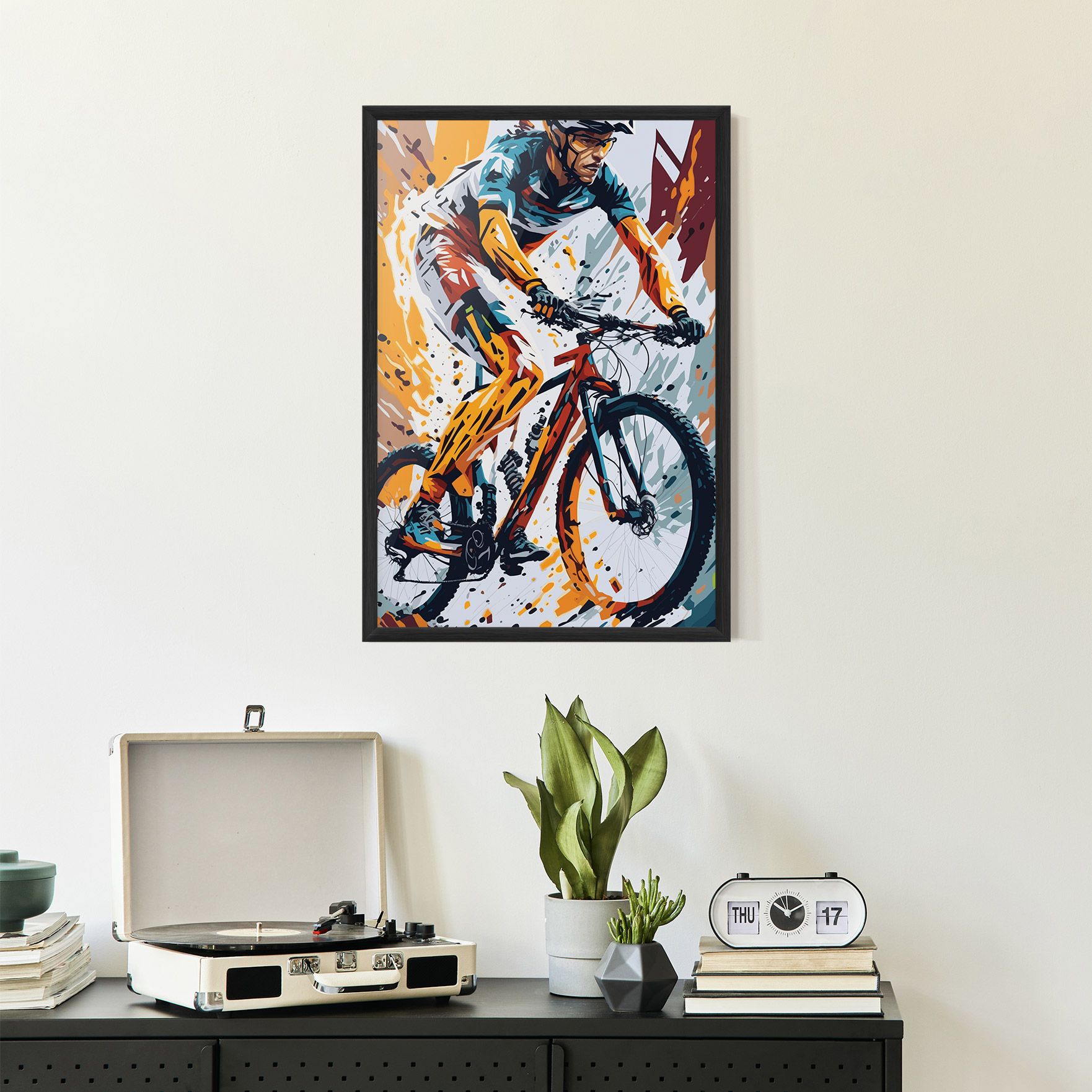 Orange Bike Art mockup 2