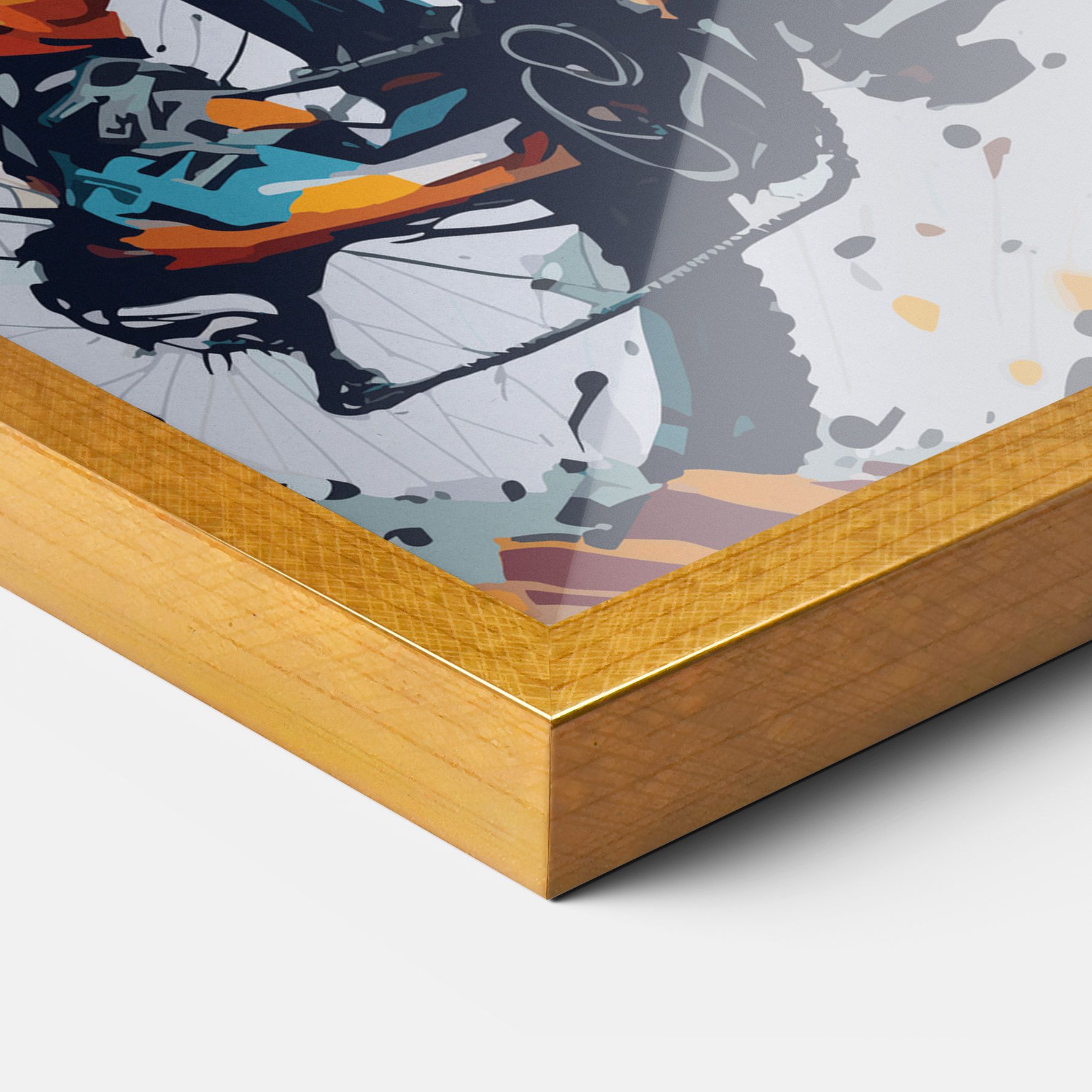 Orange Bike Art mockup 3