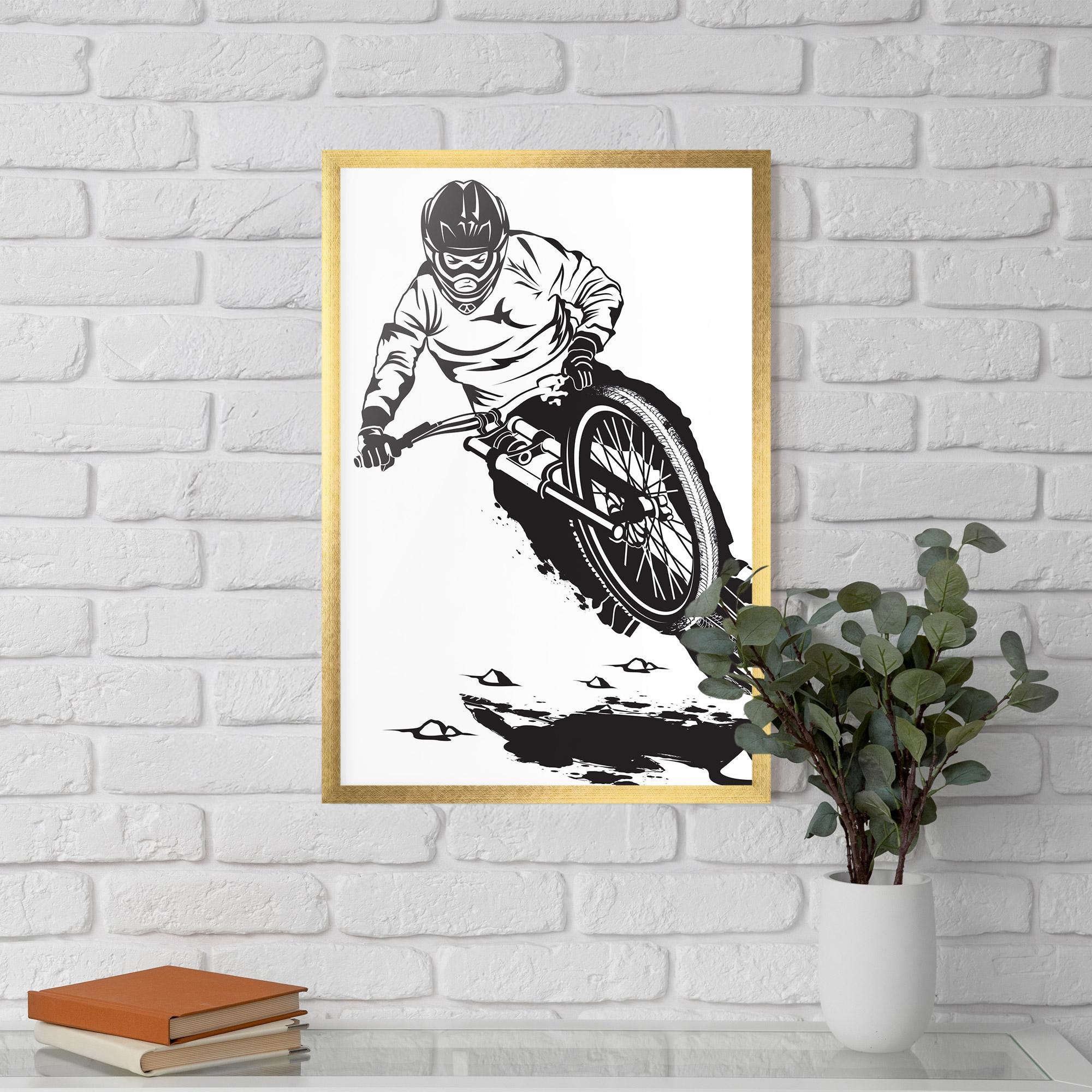 Keretezett Poszter Standing Downhill mockup 5