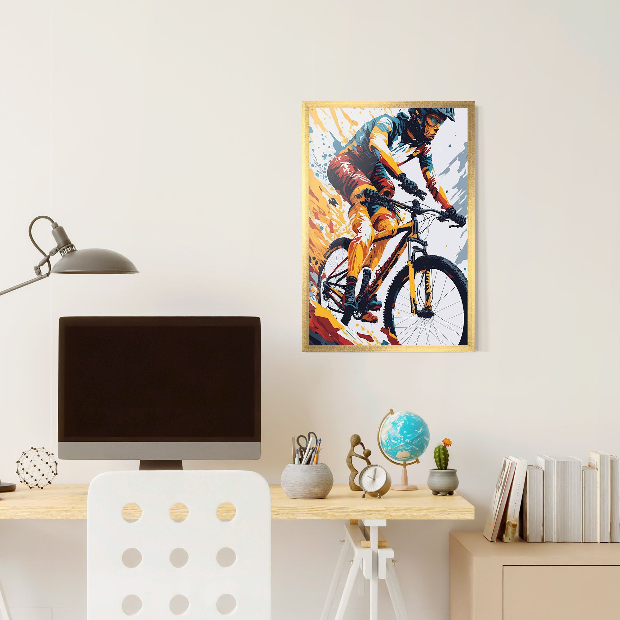 Yellow Bike Art mockup 6
