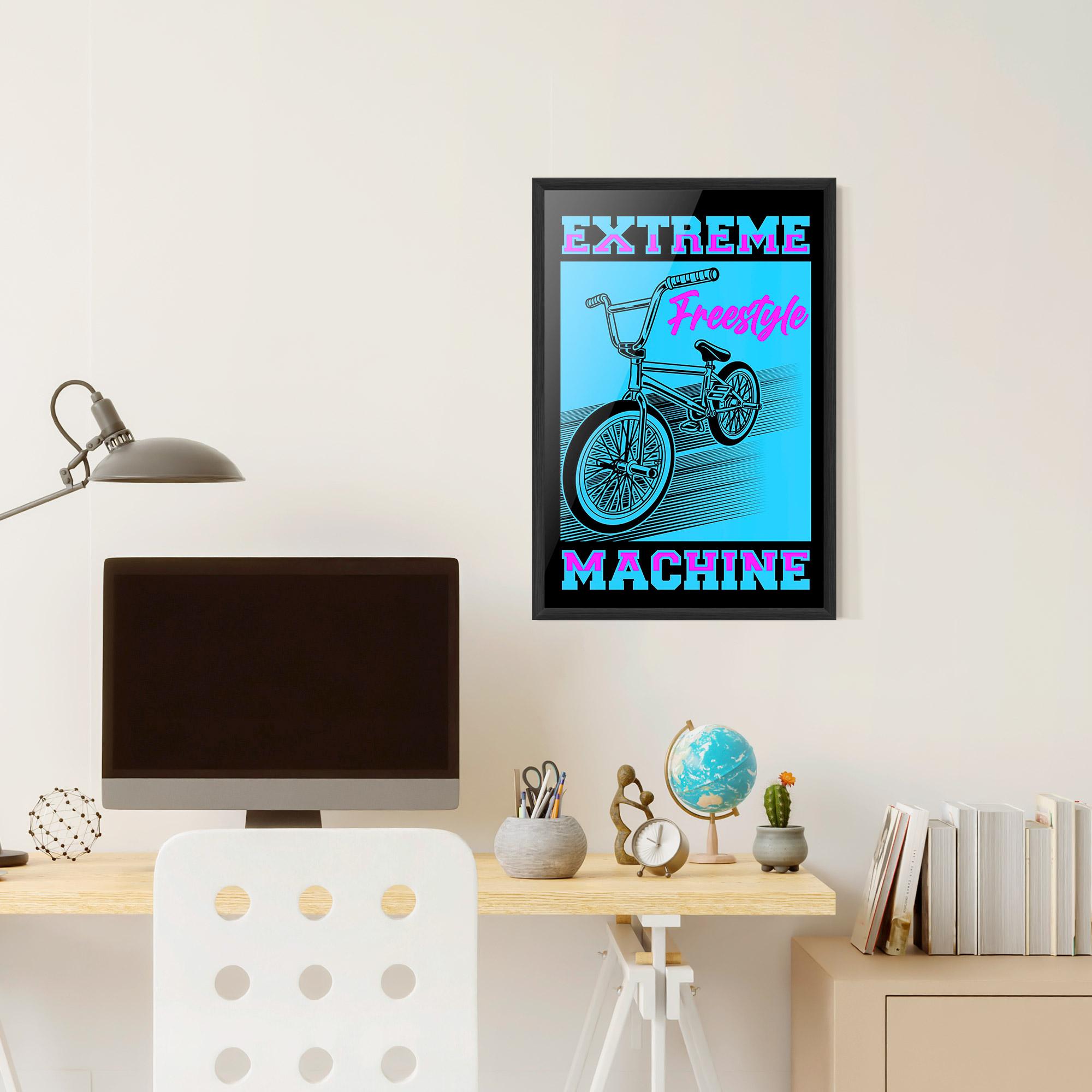 Keretezett Poszter Extreme Machine mockup 6