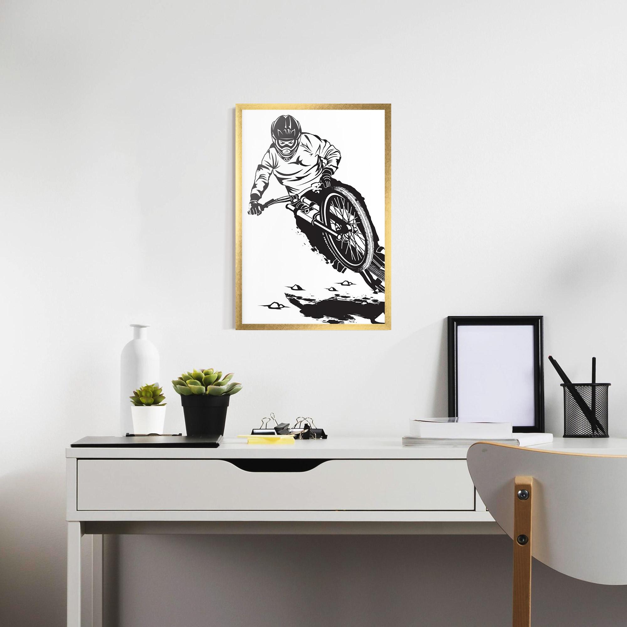 Keretezett Poszter Standing Downhill mockup 7