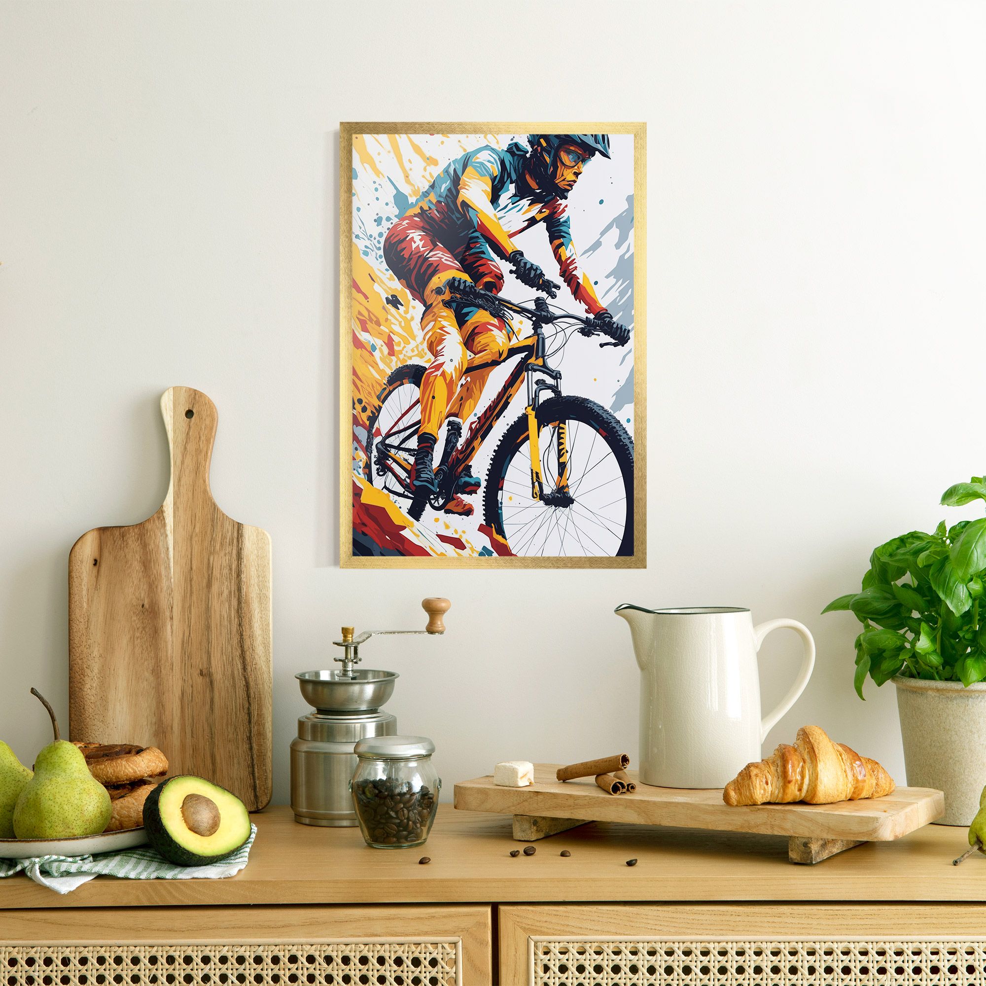 Yellow Bike Art mockup 8