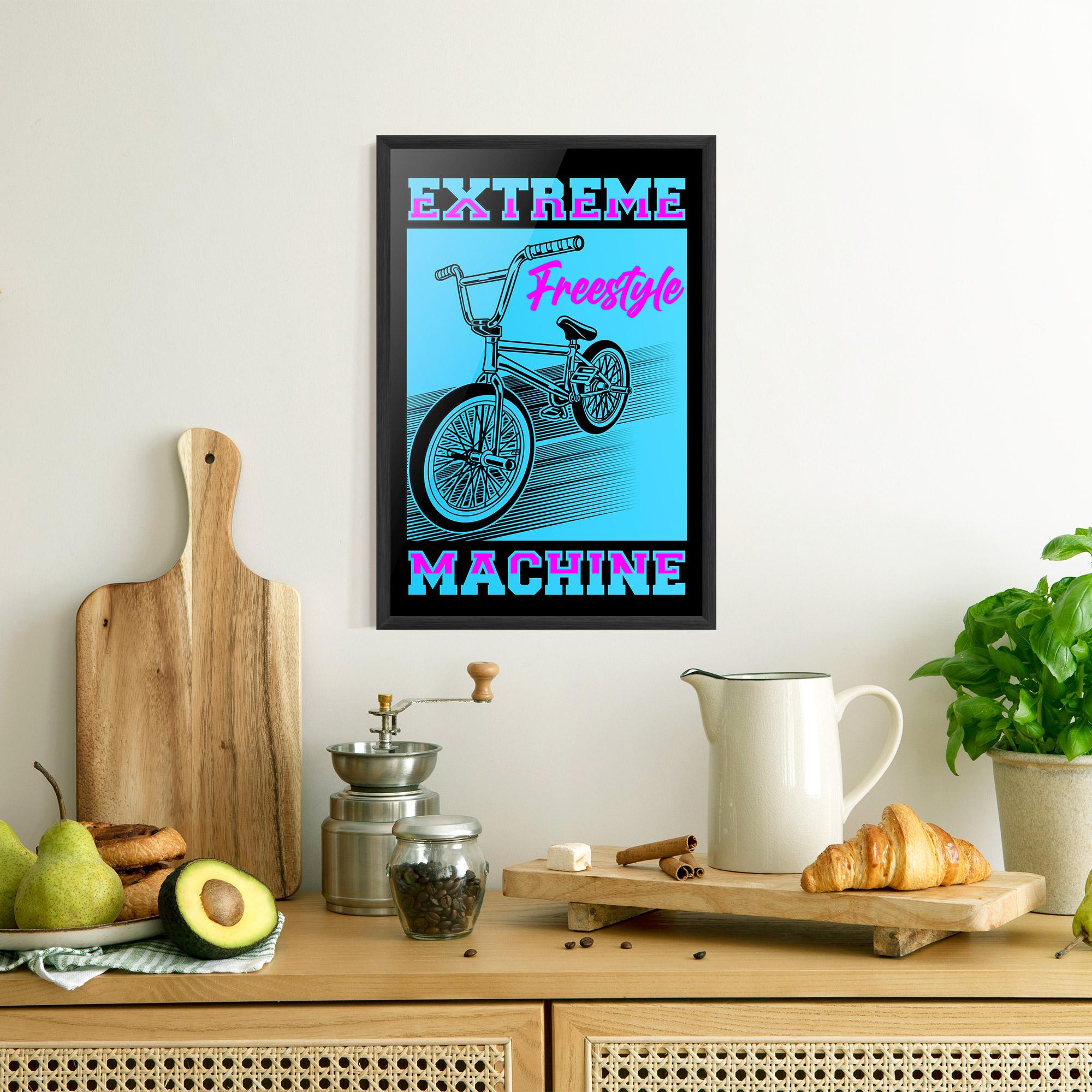 Keretezett Poszter Extreme Machine mockup 8