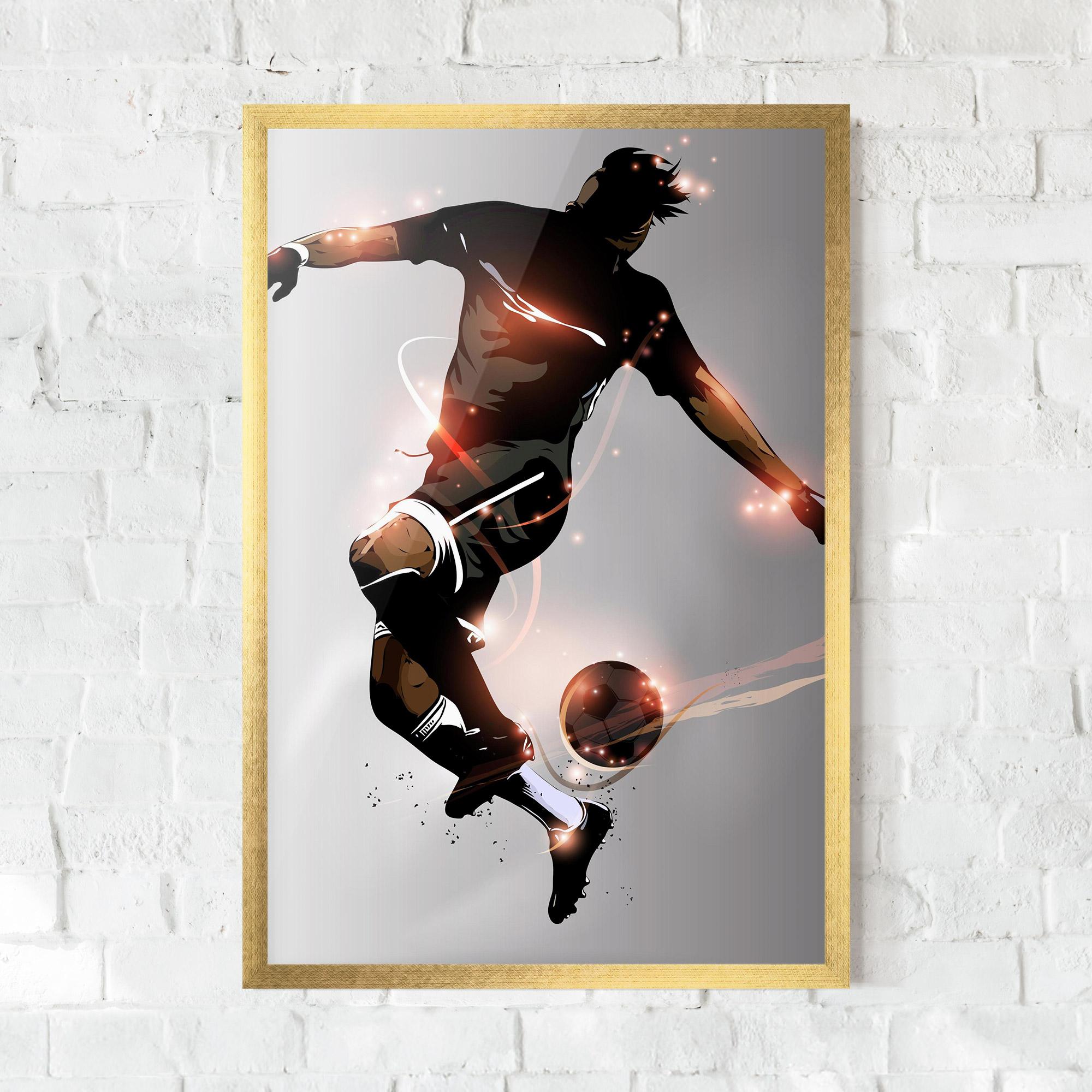 Keretezett Poszter Football Jump mockup 0