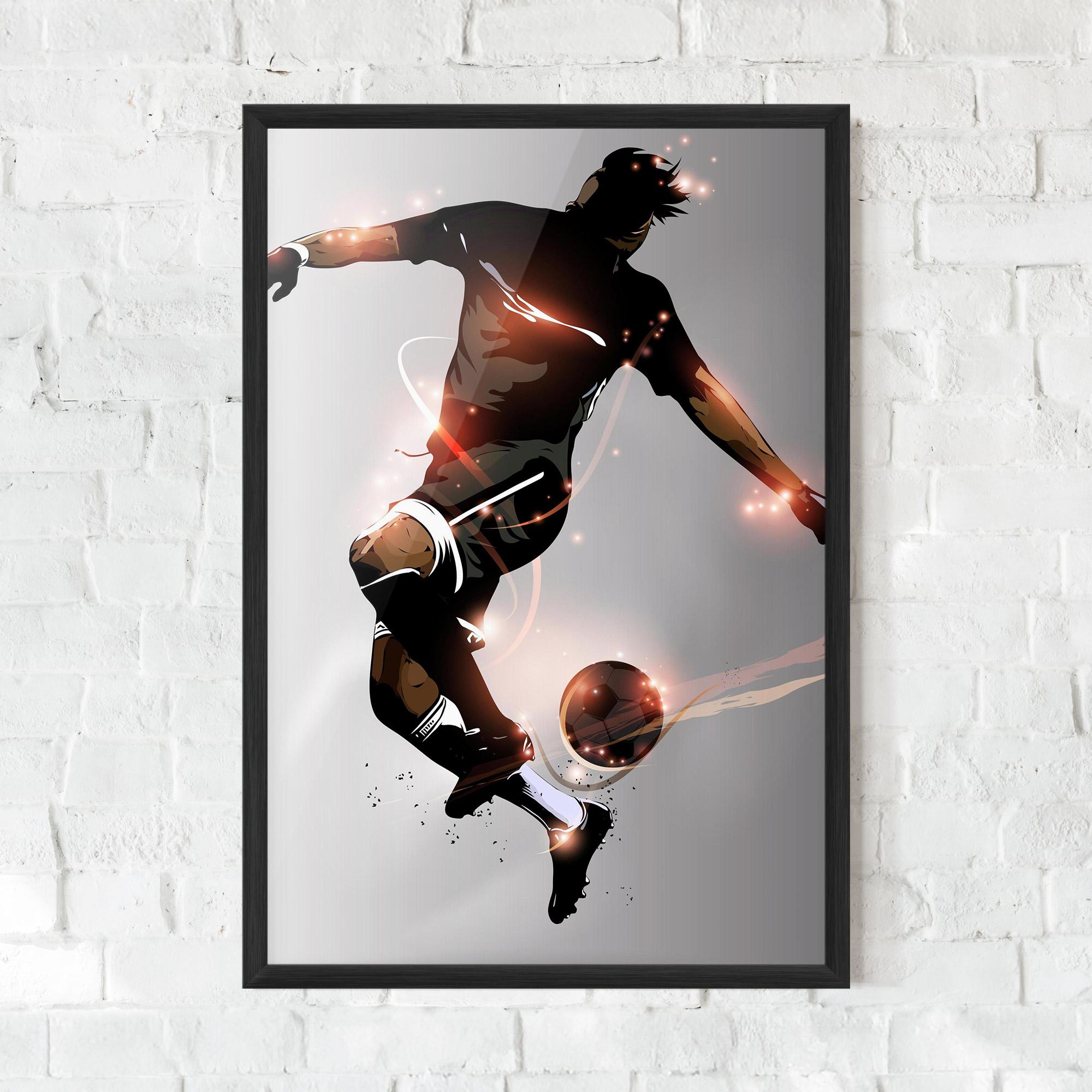 Keretezett Poszter Football Jump mockup 0