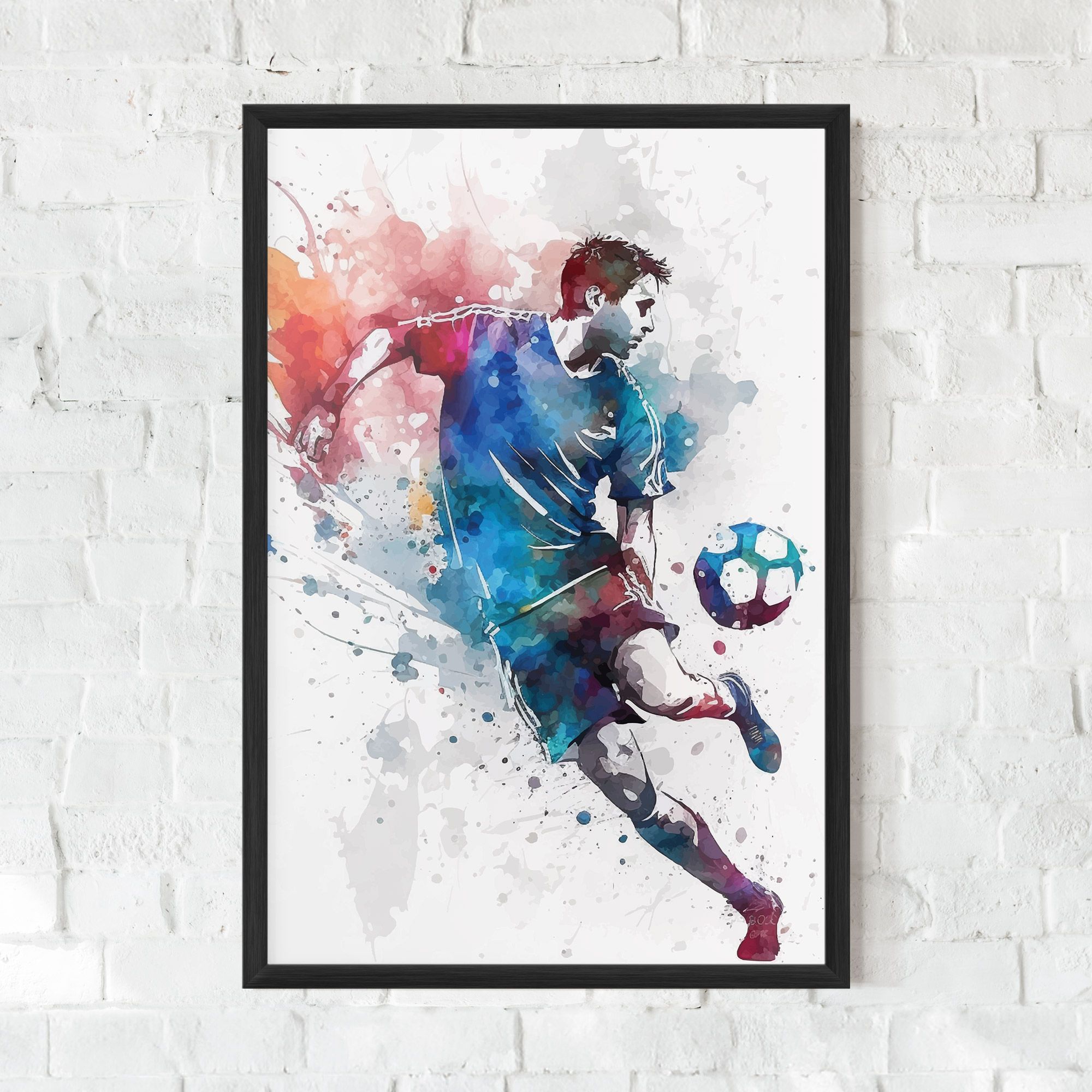 Watercolor Football mockup 0