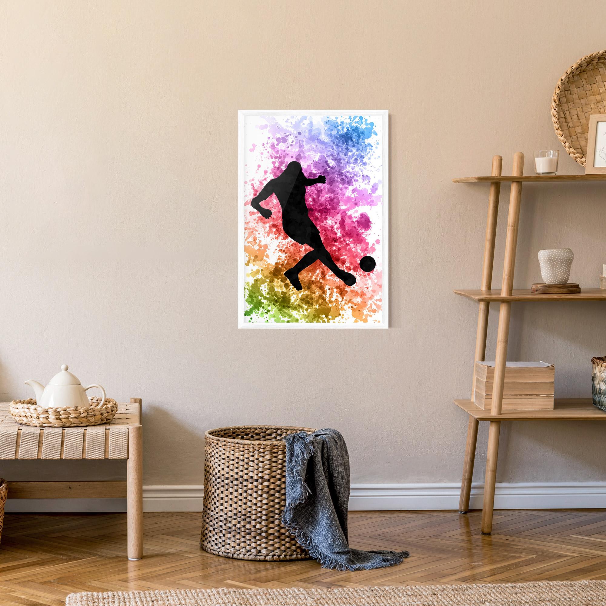 Keretezett Poszter Colorful Art Football mockup 9