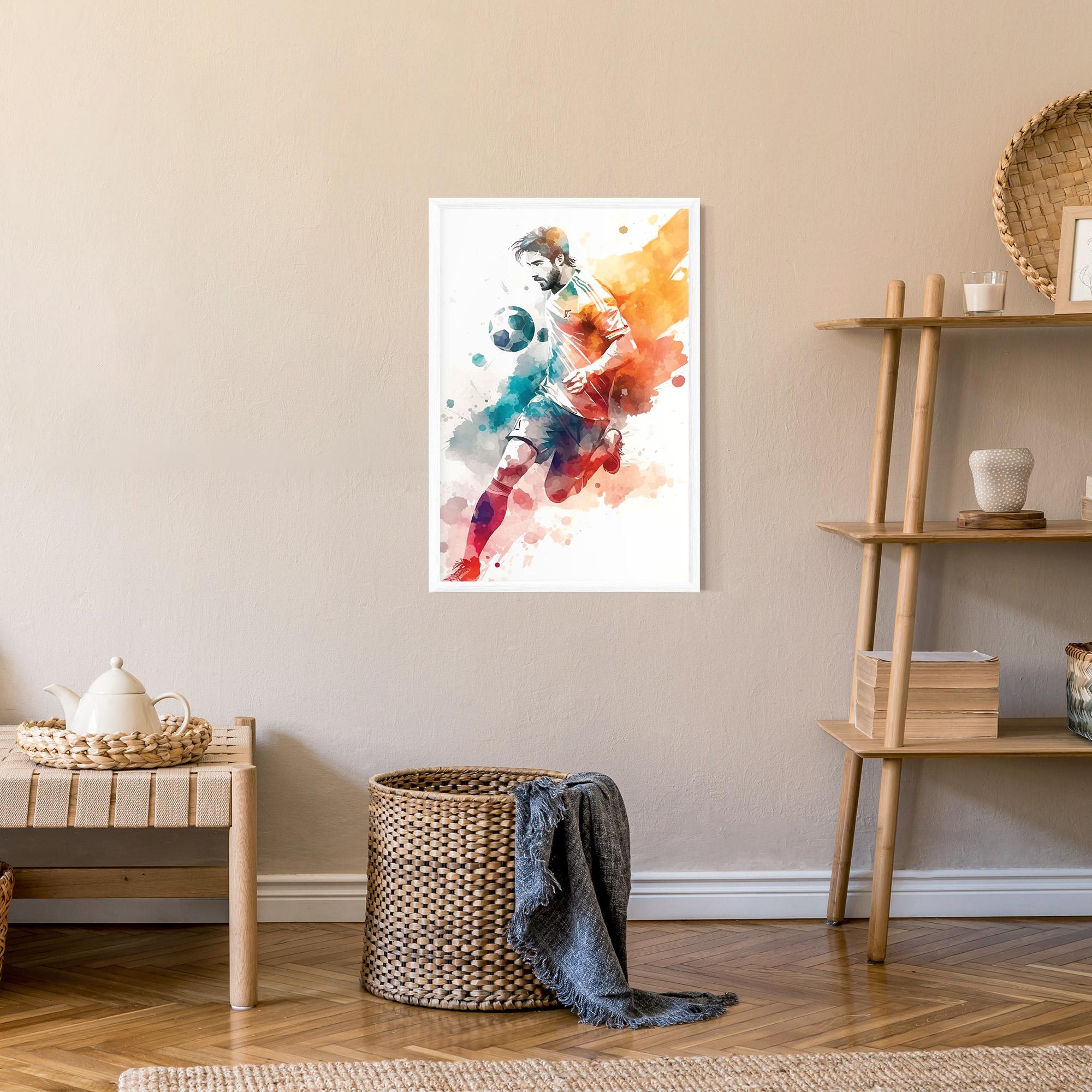 Keretezett Poszter Football Watercolor mockup 9