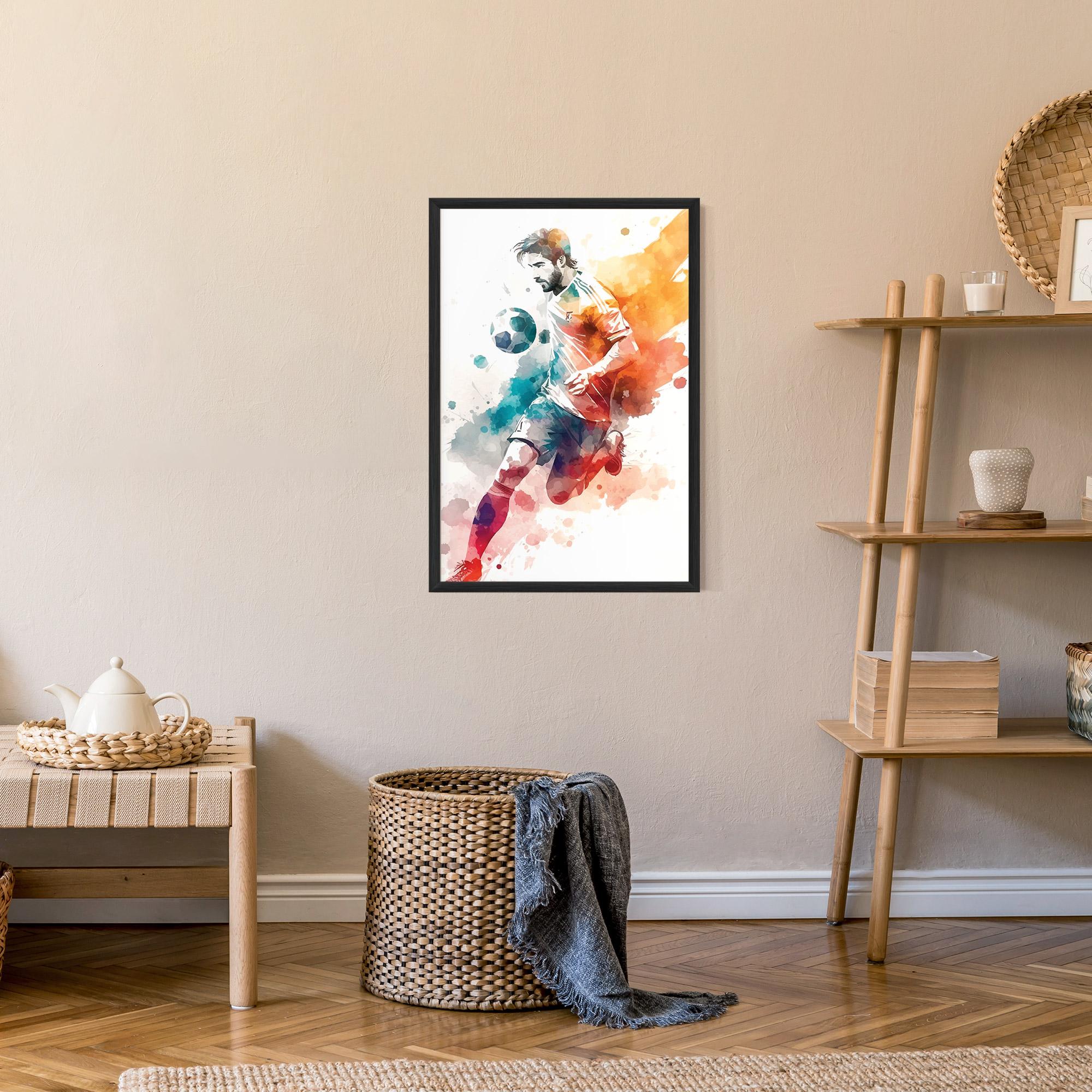 Keretezett Poszter Football Watercolor mockup 9