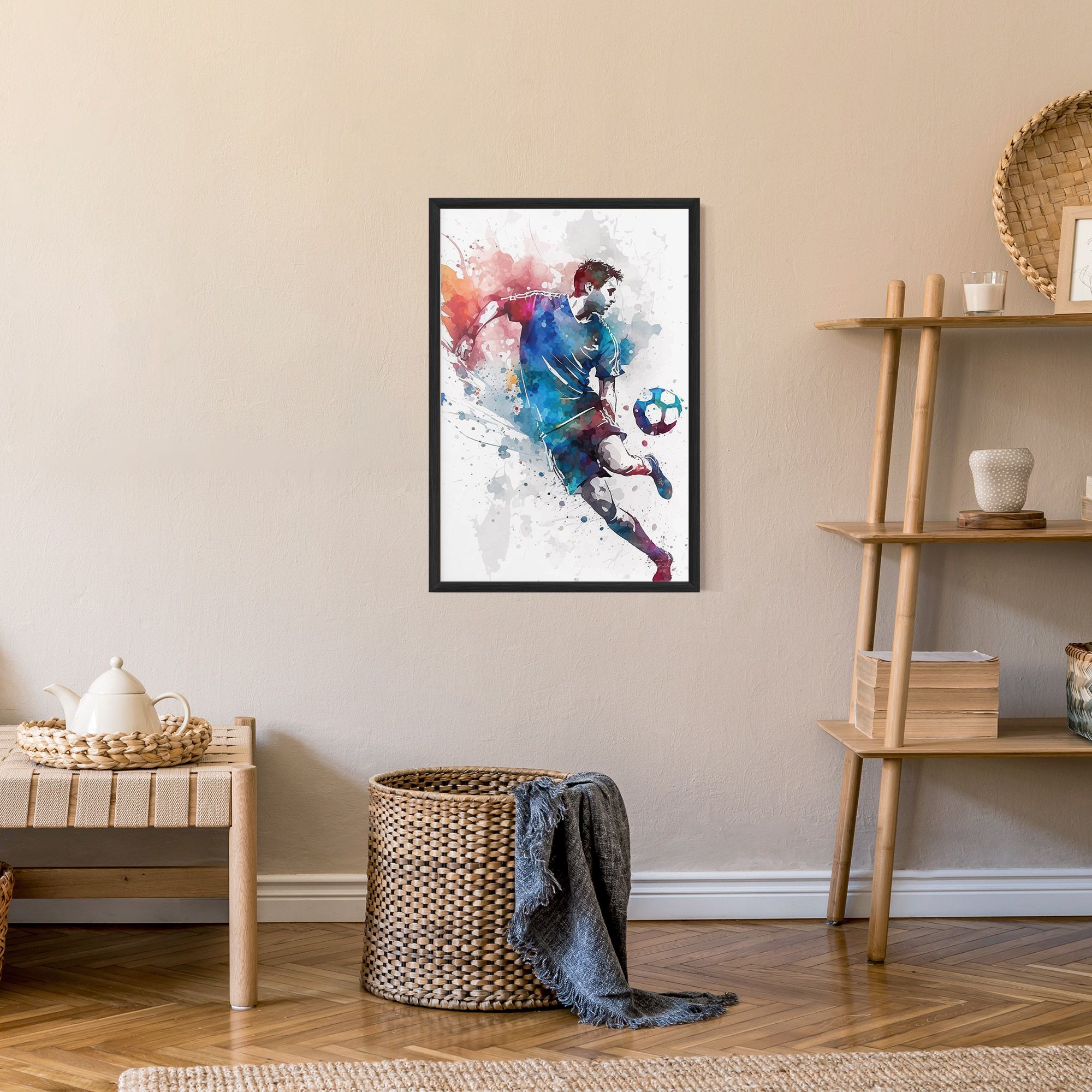 Watercolor Football mockup 9