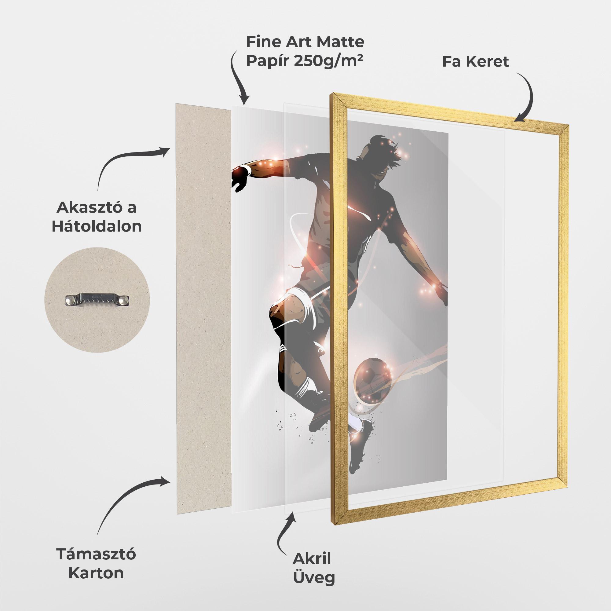 Keretezett Poszter Football Jump mockup 1