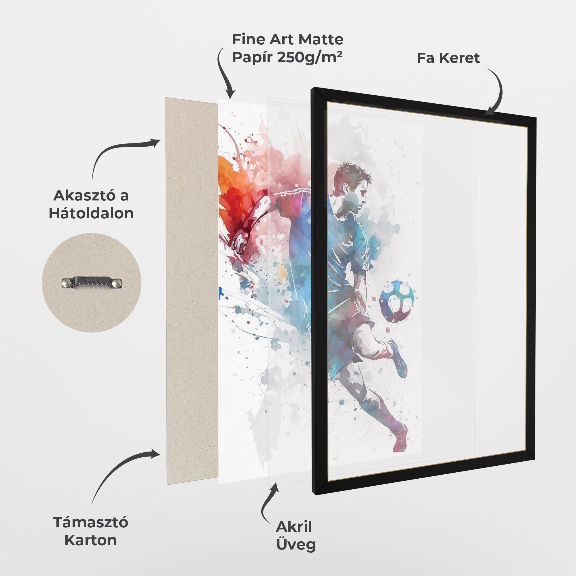 Watercolor Football mockup 1