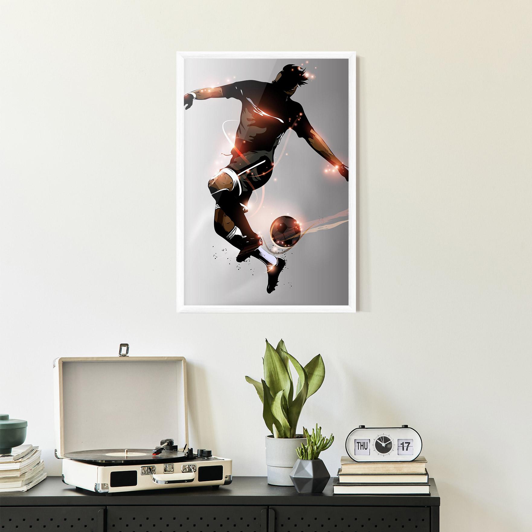 Keretezett Poszter Football Jump mockup 2