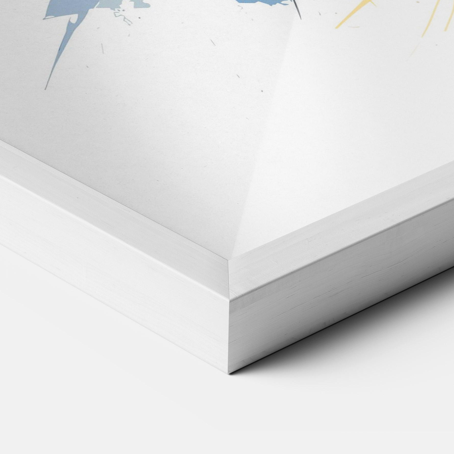 Keretezett Poszter Yellow Paint Football mockup 3