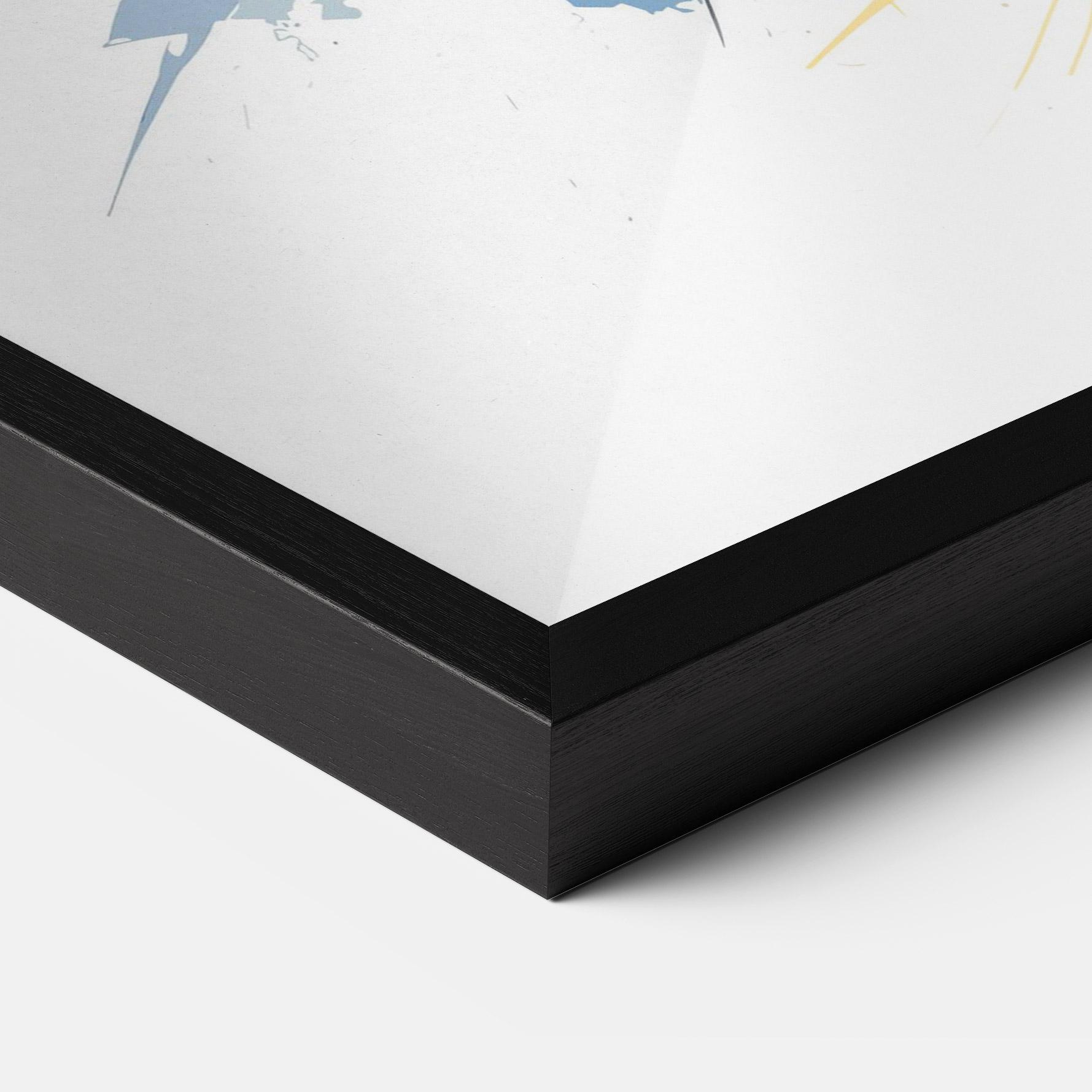 Keretezett Poszter Yellow Paint Football mockup 3