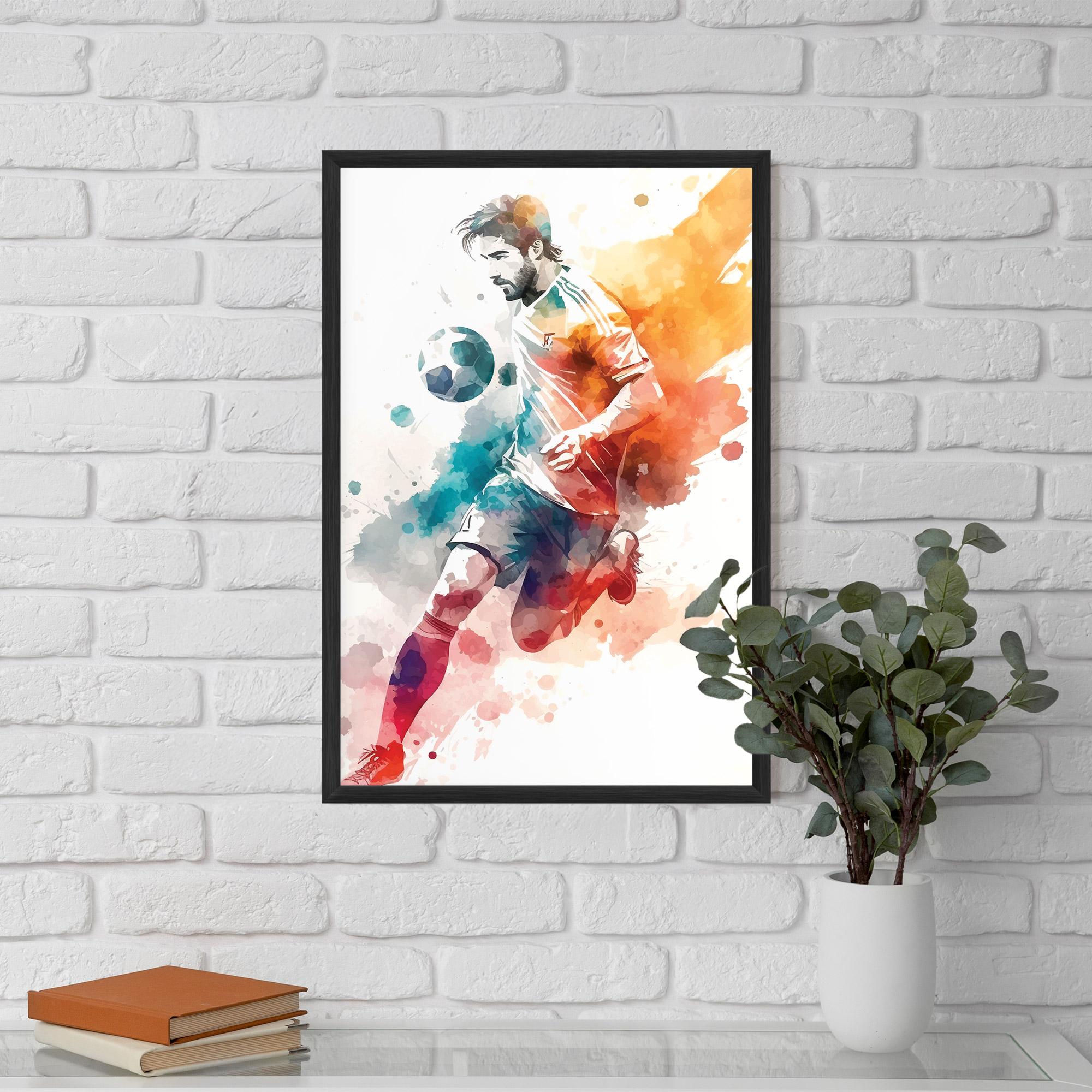 Keretezett Poszter Football Watercolor mockup 5