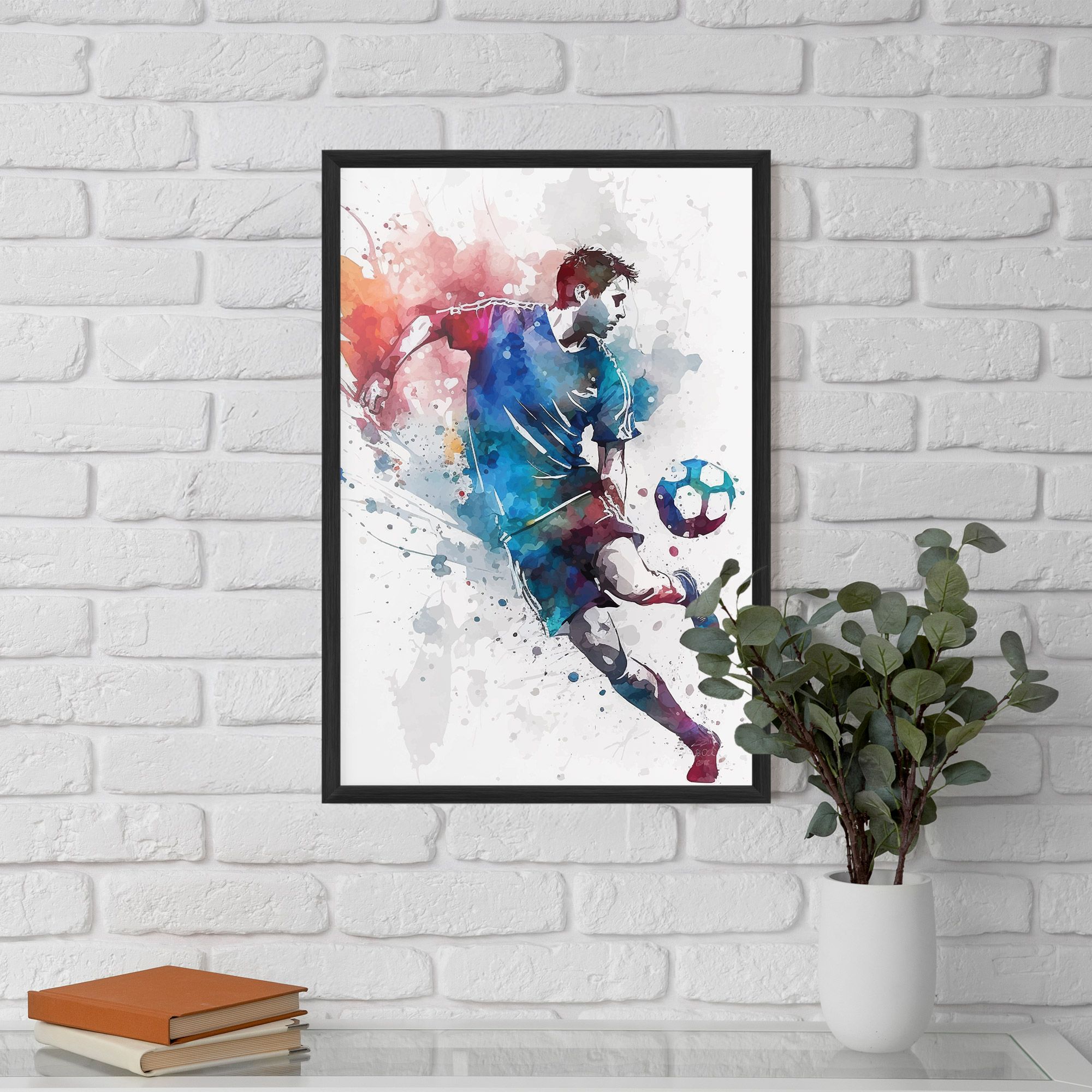 Watercolor Football mockup 5