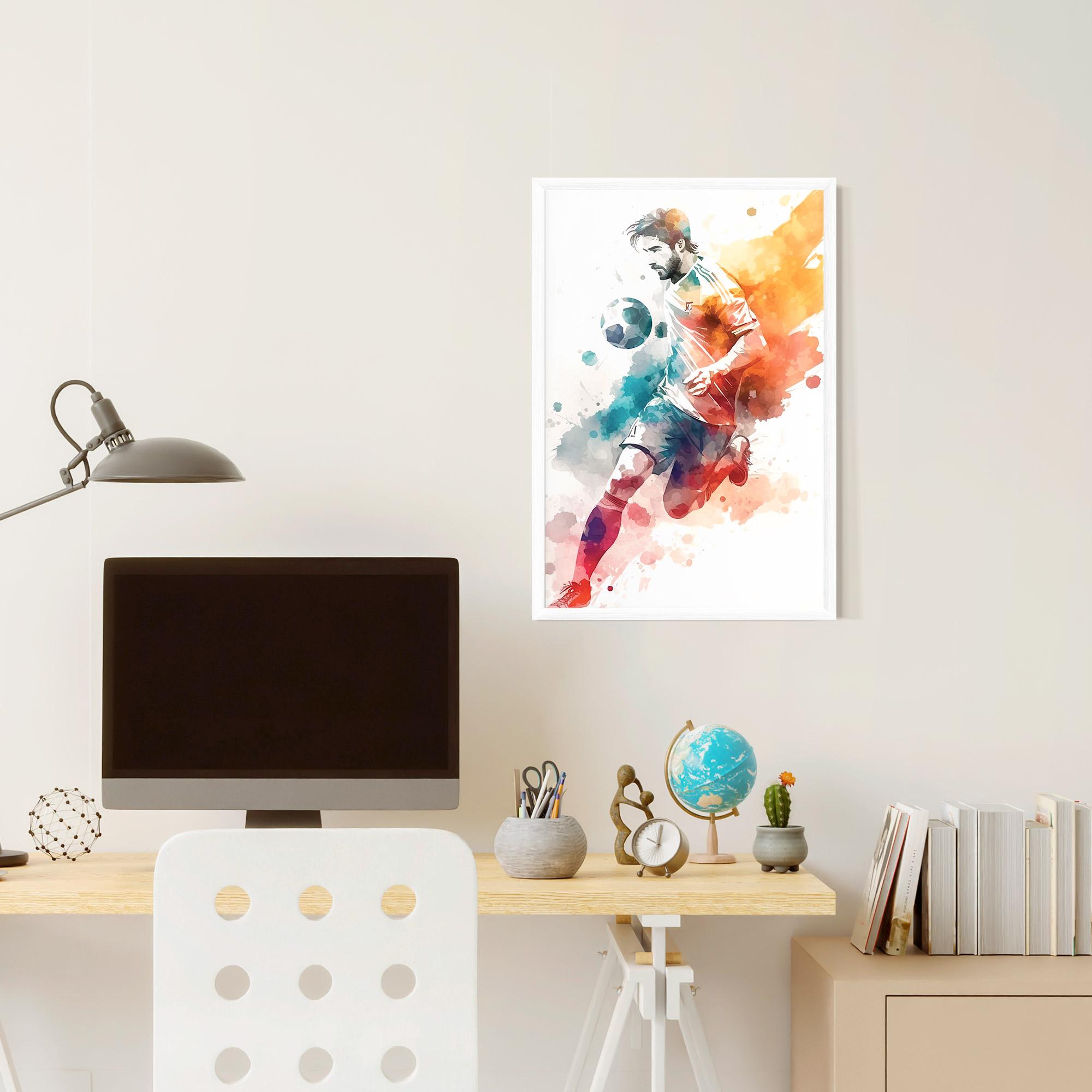 Keretezett Poszter Football Watercolor mockup 6