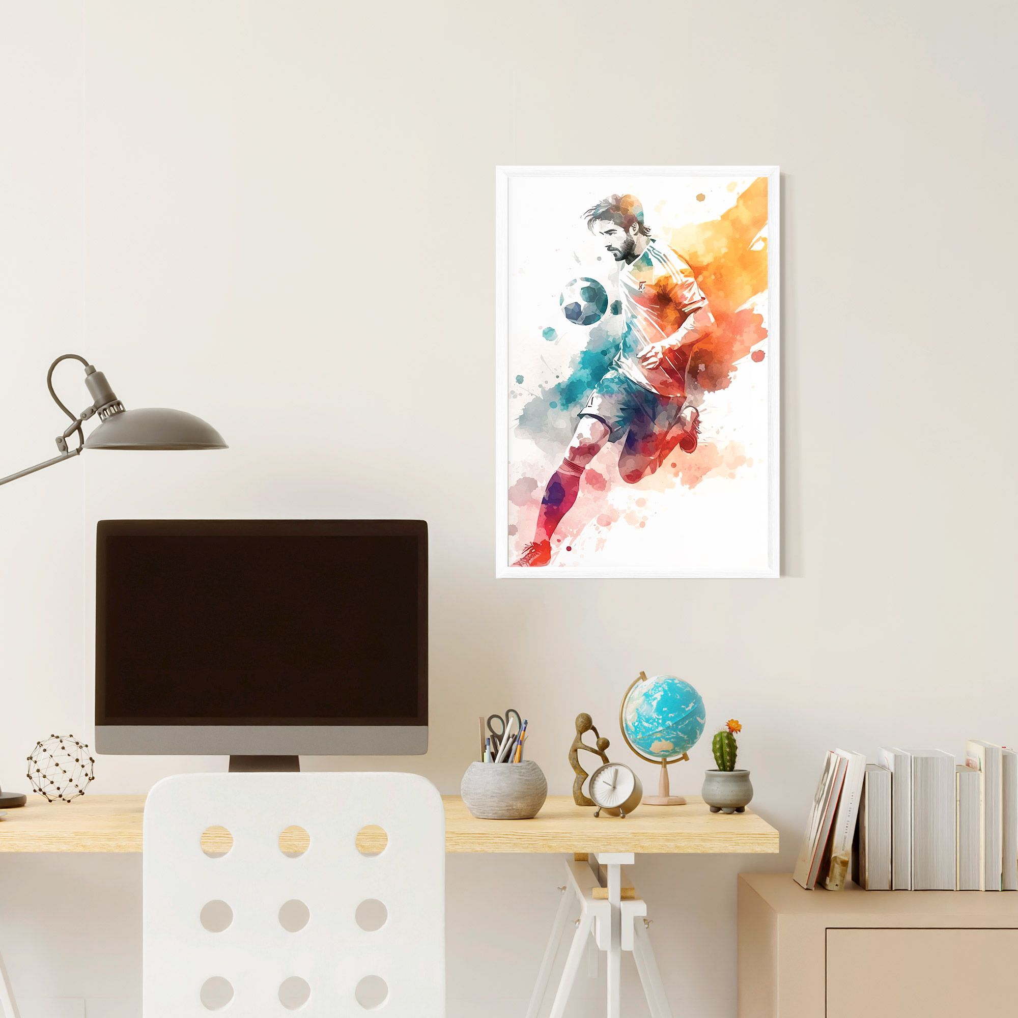 Football Watercolor mockup 6