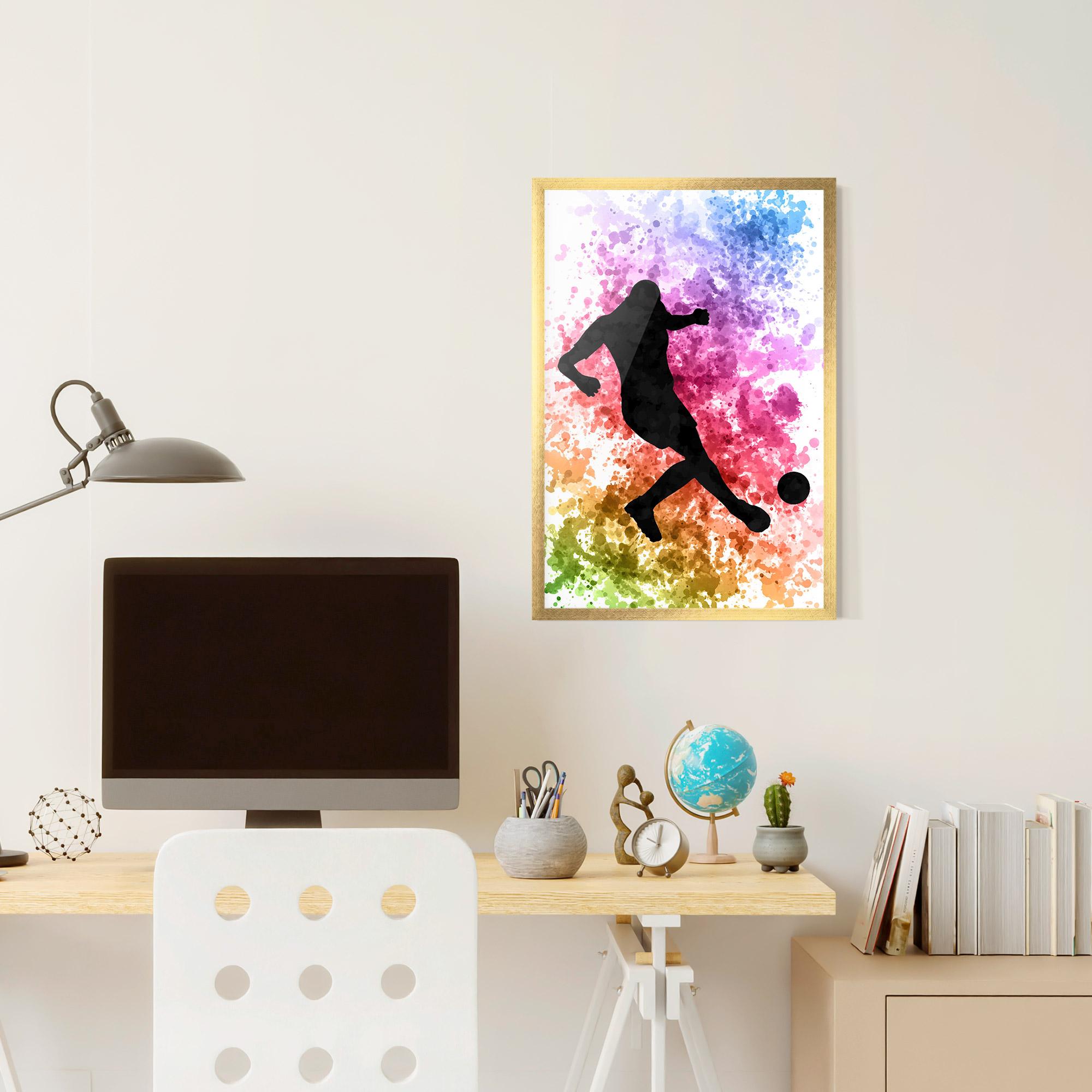 Keretezett Poszter Colorful Art Football mockup 6