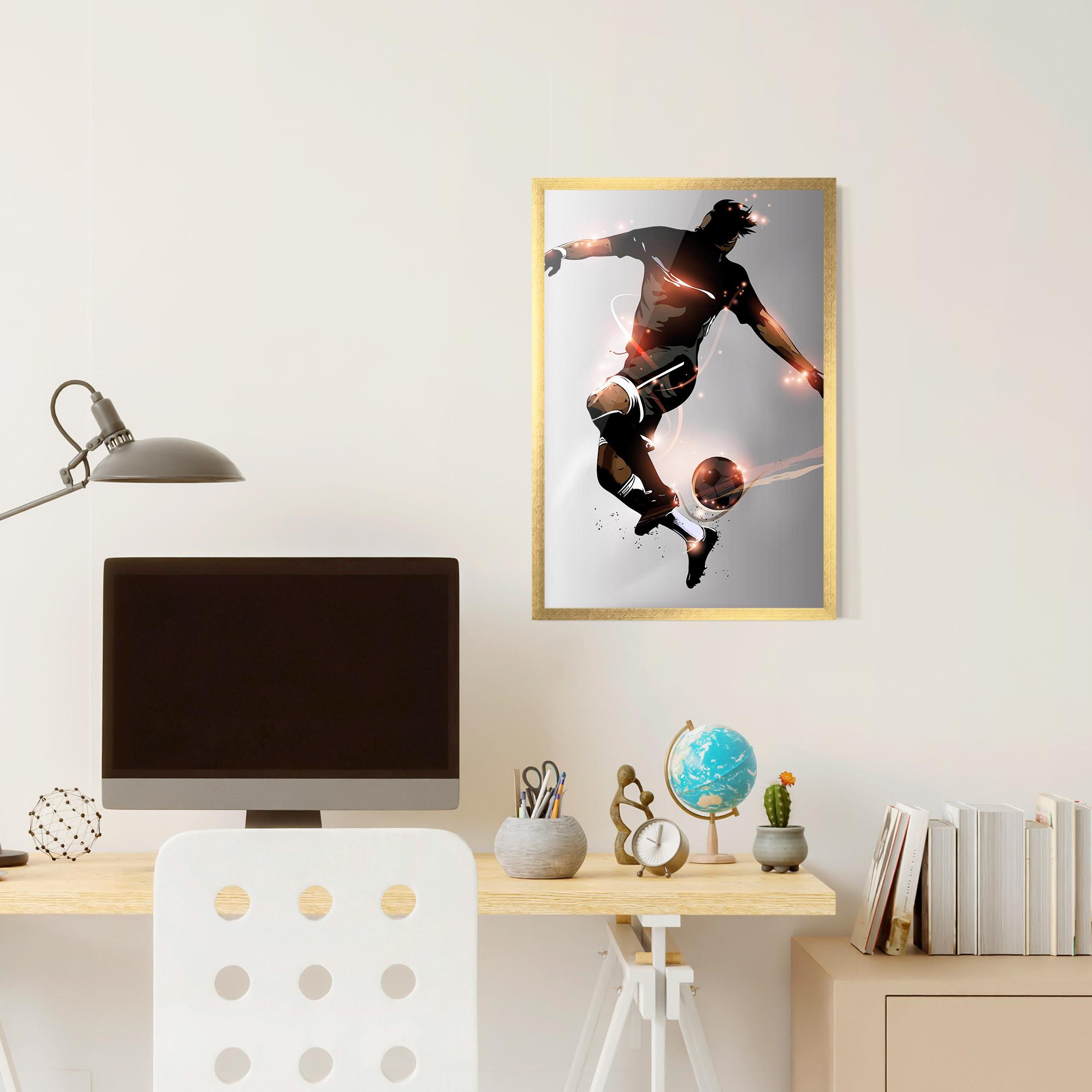 Keretezett Poszter Football Jump mockup 6