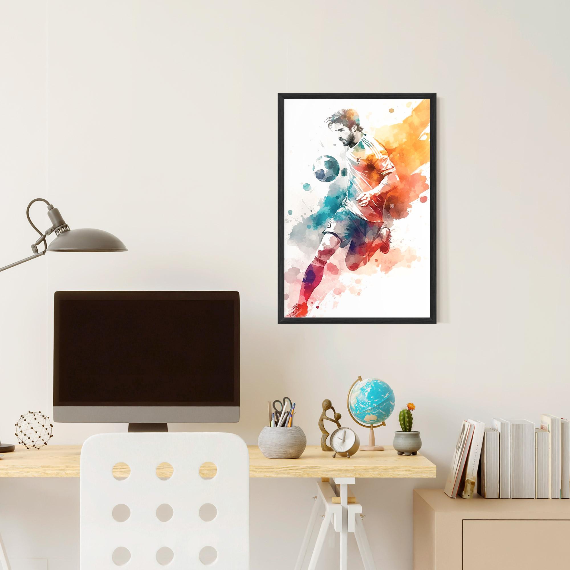 Keretezett Poszter Football Watercolor mockup 6