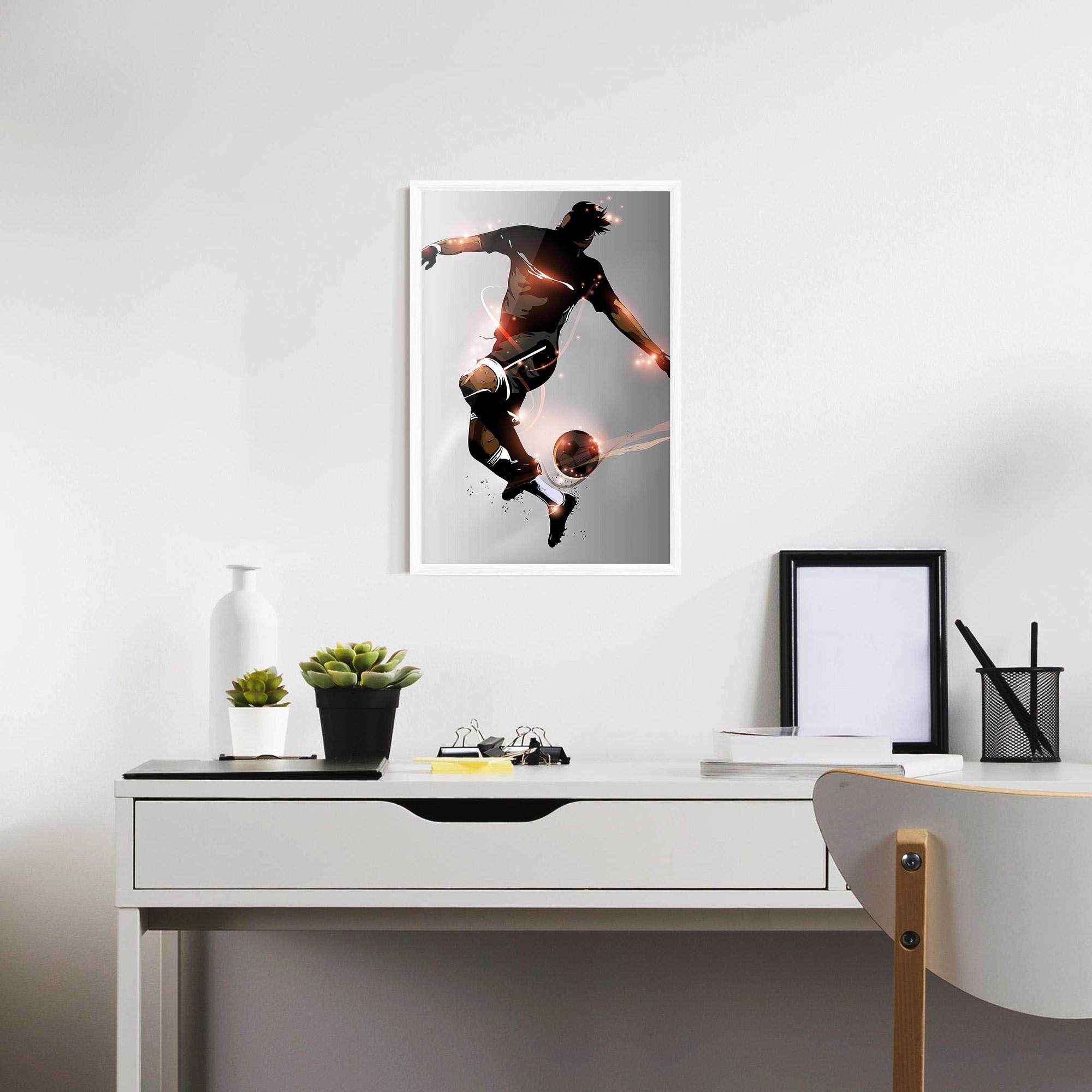 Keretezett Poszter Football Jump mockup 7