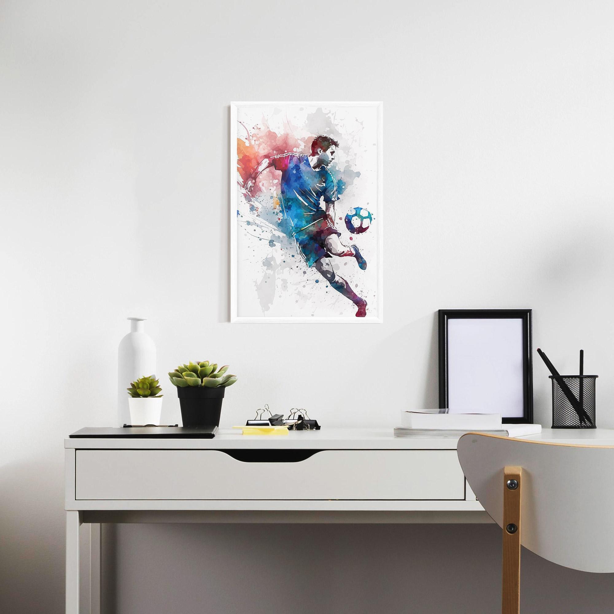 Keretezett Poszter Watercolor Football mockup 7