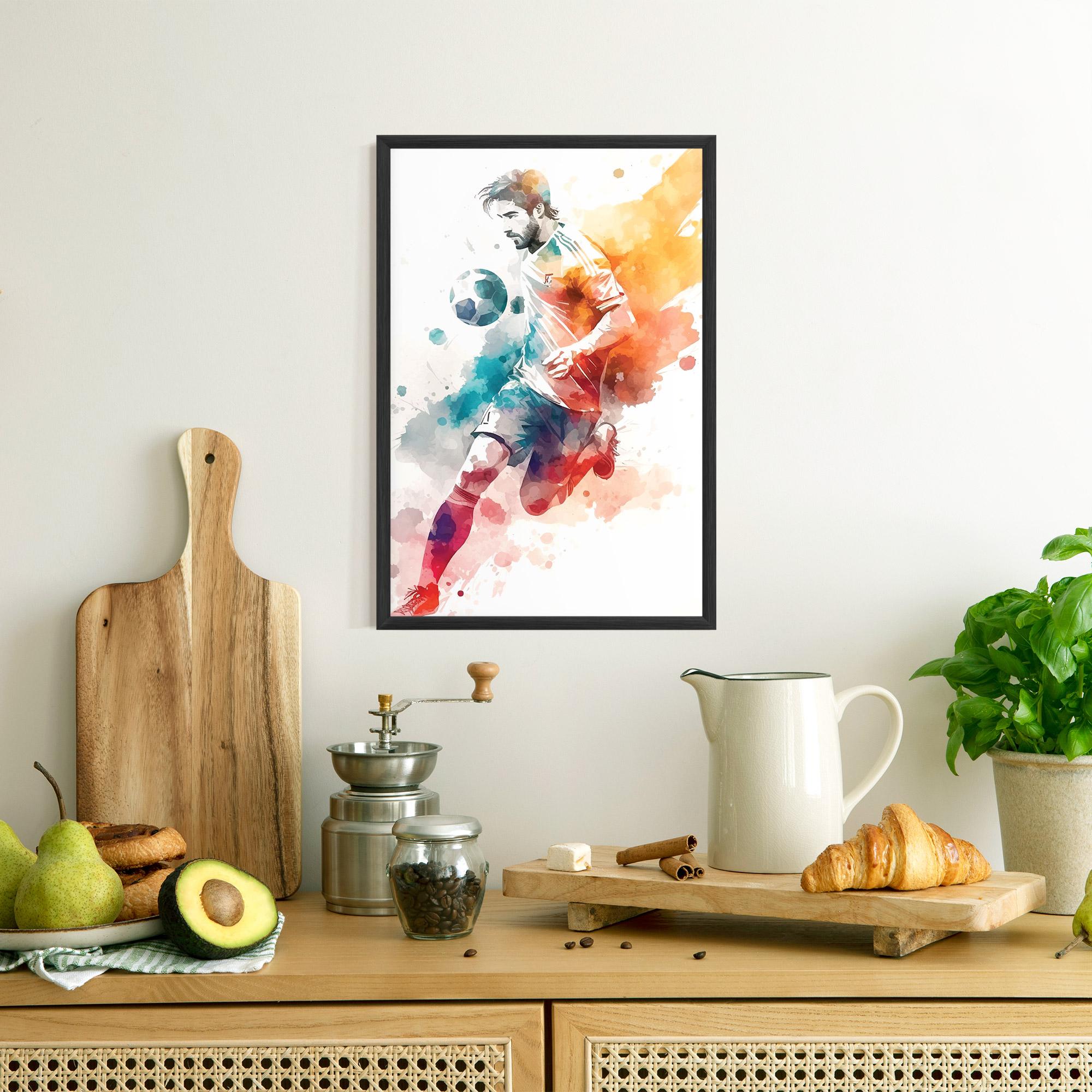 Keretezett Poszter Football Watercolor mockup 8