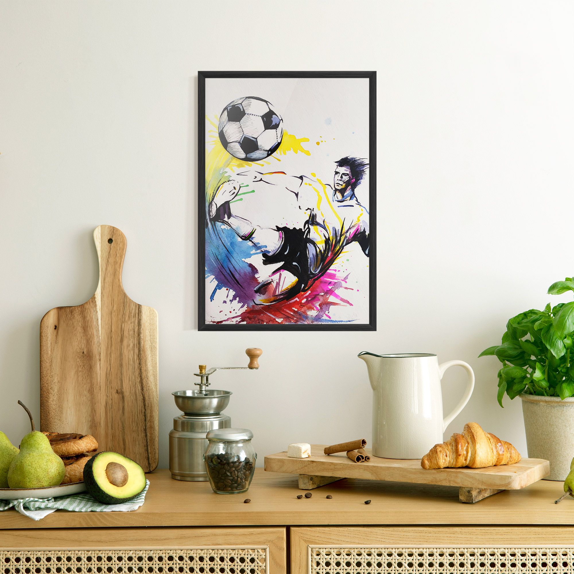 Yellow Art Football mockup 8