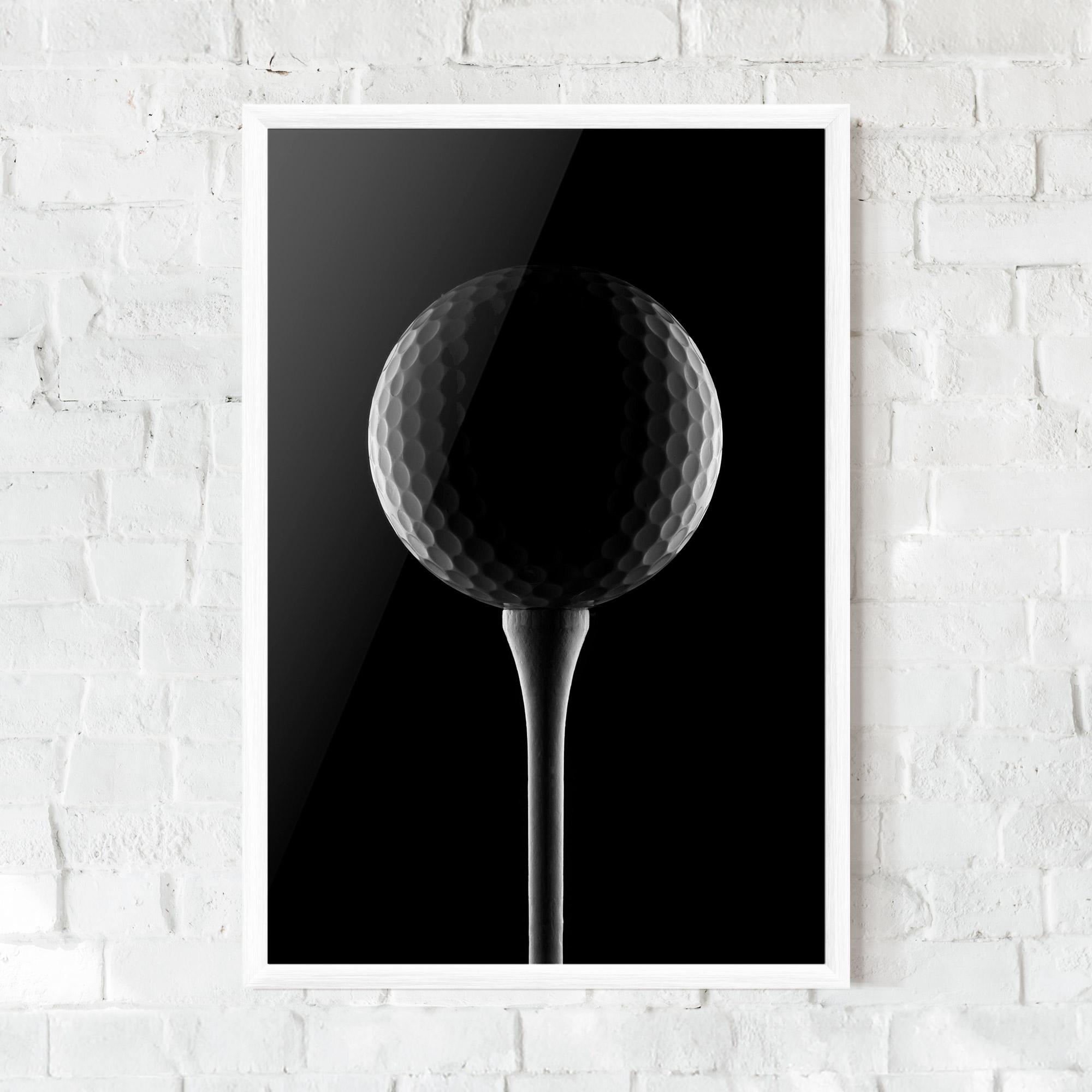 Keretezett Poszter Golf Ball Black mockup 0