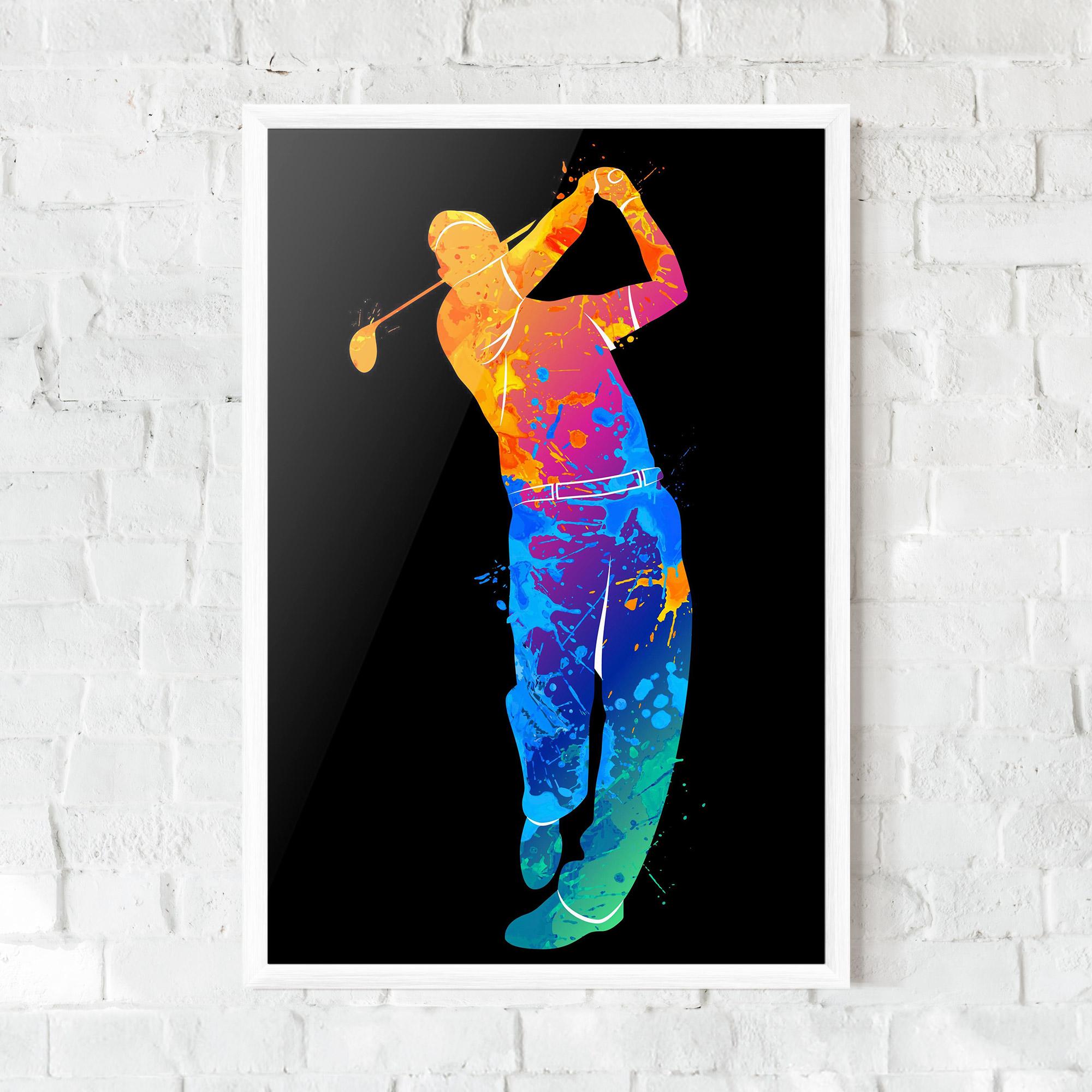Keretezett Poszter Golf Color Art mockup 0